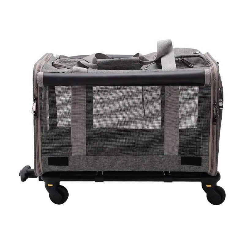 Dog and Cat Trolley Case Carrier with Portable Detachable Wheels - ClubOn