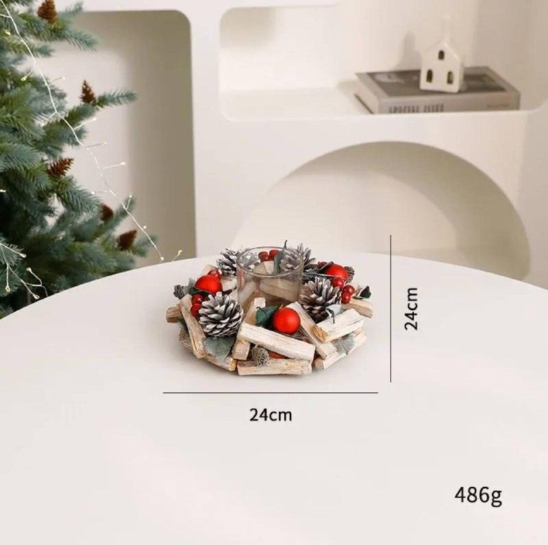 Christmas Wreath Cane - Creative Scene Layout Holiday Decoration - ClubOn