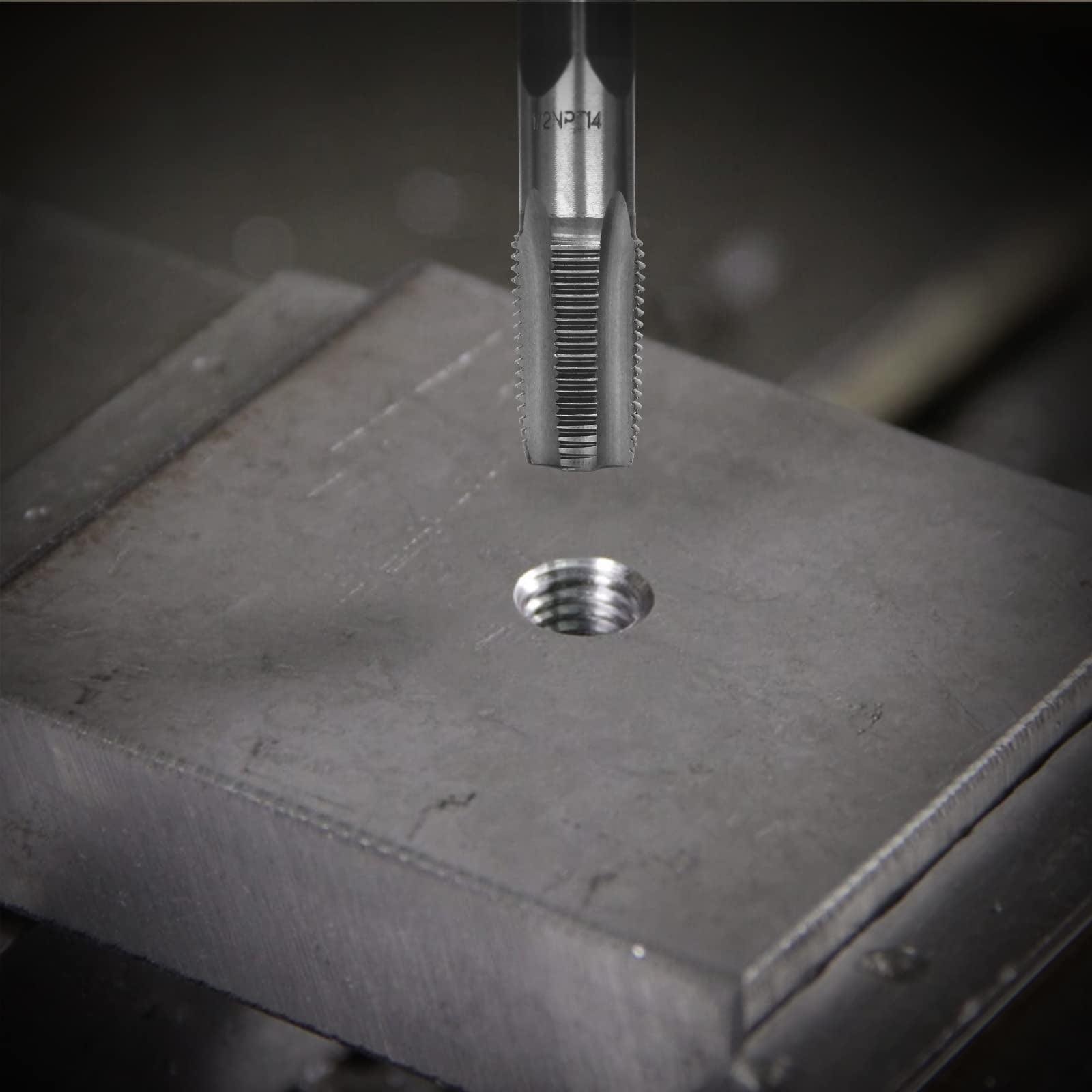 5-Piece NPT Pipe Tap Set – Precision Carbon Steel Taps for Clean Threads, Includes 3/4