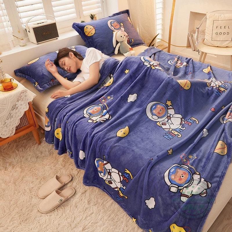 Mengjie Ice Mink Velvet Blanket – Thick Single & Double Bed Blanket - ClubOn