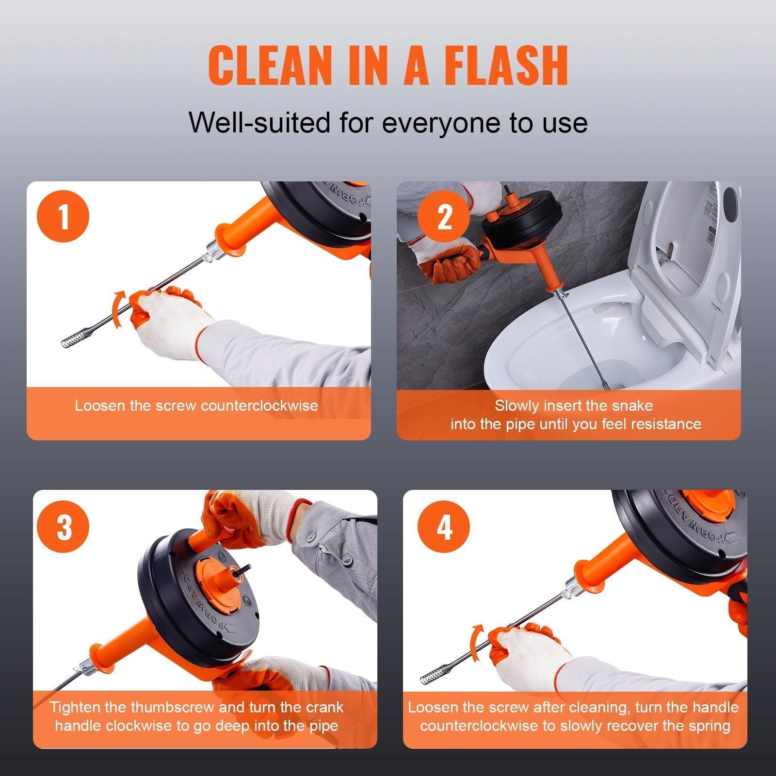 SKYSHALO 25ft Drain Screw Conveyor – 1/4