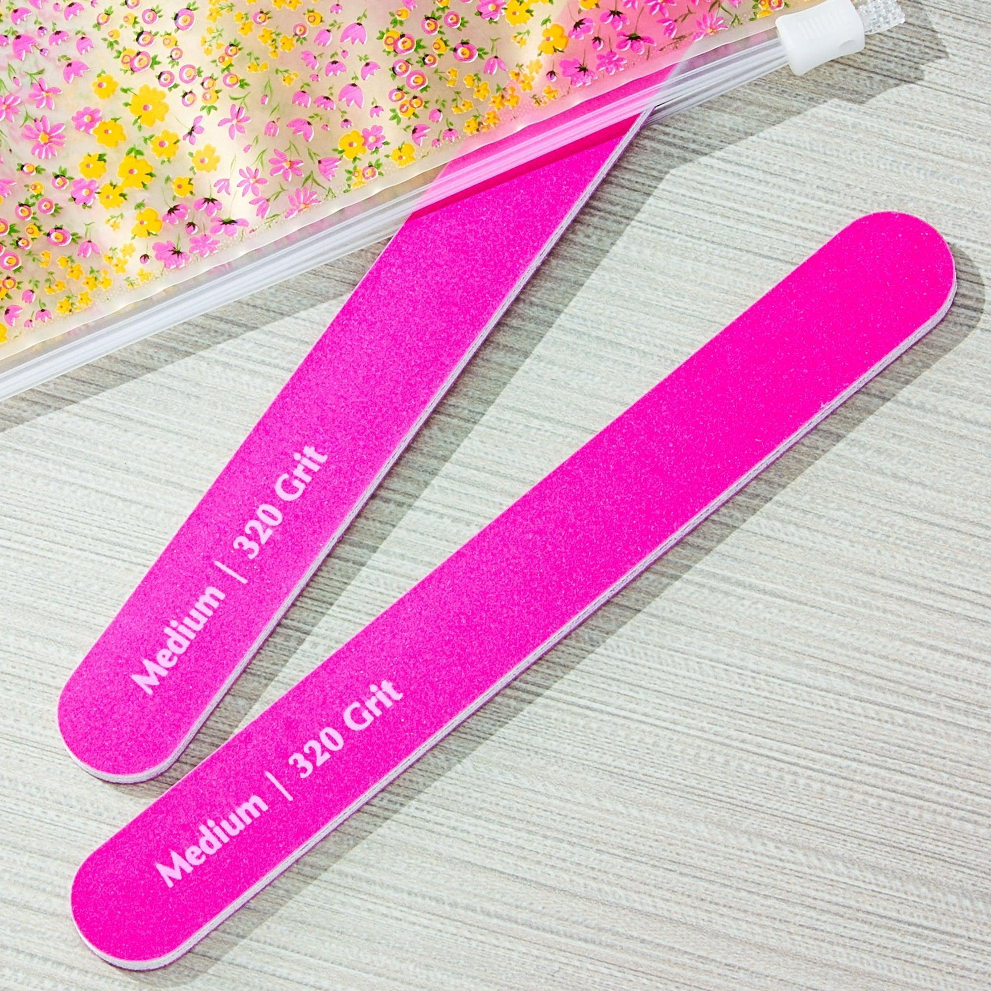 Equate Salon Boards Nail Files, Fine & Light Fine Grit, Pink, 2 Pieces - ClubOn