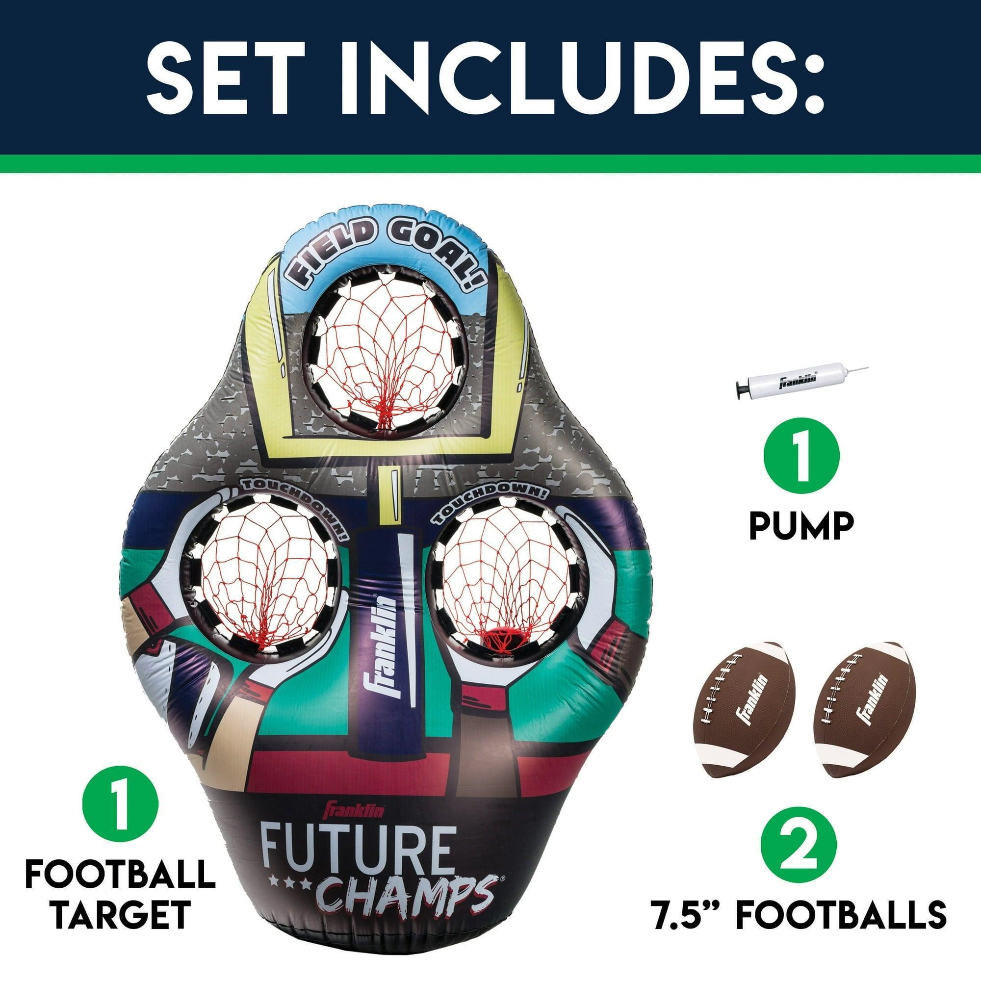Franklin Sports Kids Inflatable Football Target Toss Throwing Game - ClubOn