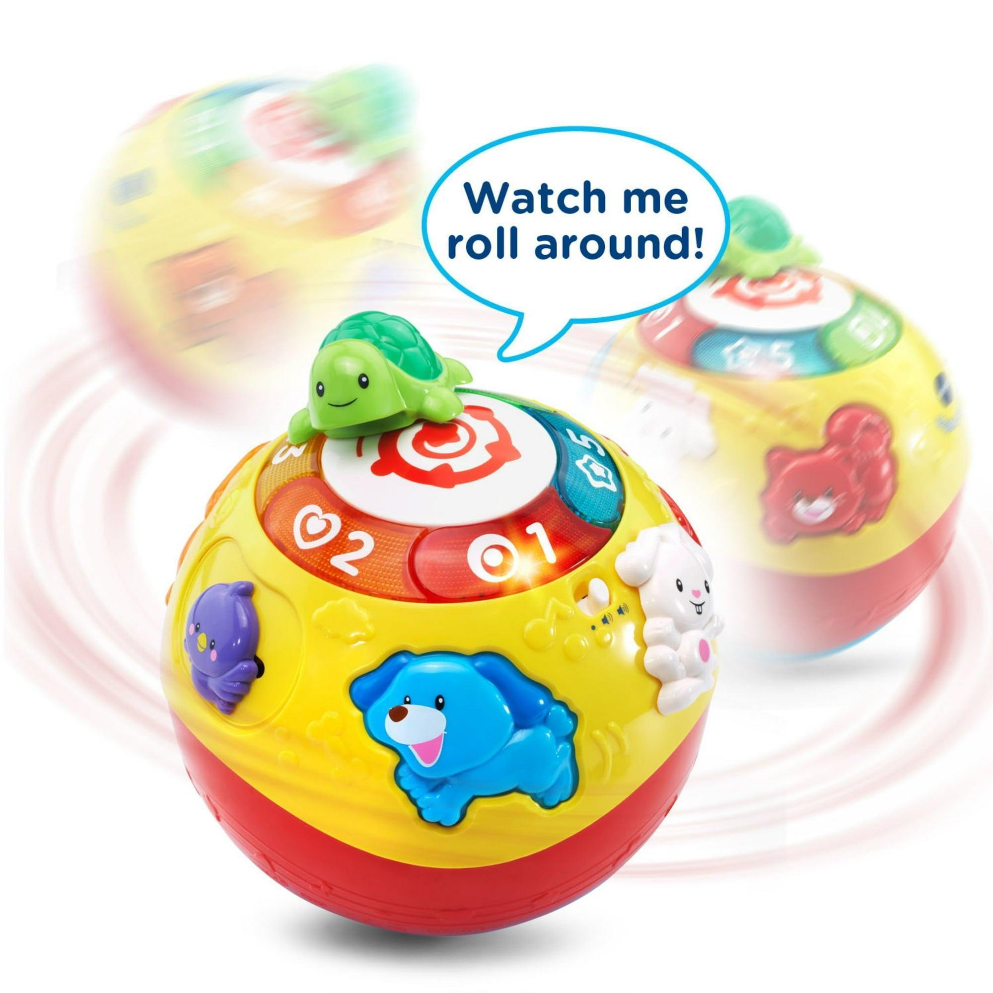 VTech Wiggle and Crawl Ball for Babies and Toddlers, Encourages Motor Skills, Teaches Shapes & Colors - ClubOn