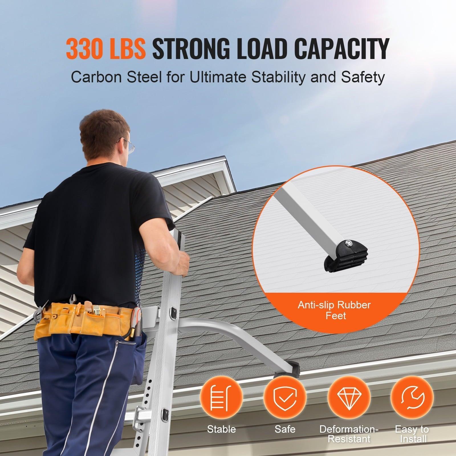 SKYSHALO Ladder Support – Durable Steel Roof Hook with Wing Span/Wall Extension, Secure Standoff Arms for Gutter Stability - ClubOn
