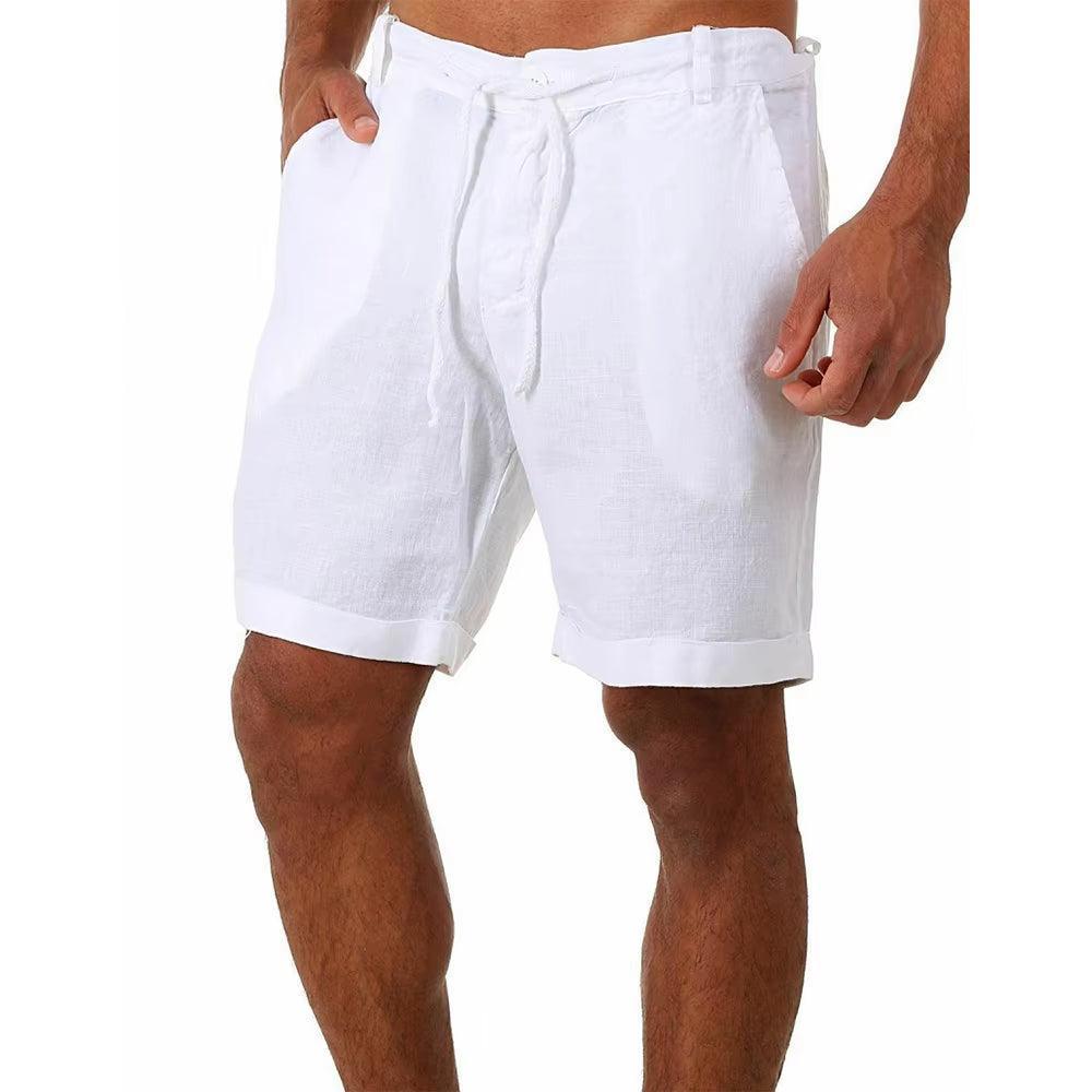 Men's Cotton Linen Shorts - Summer Breathable Fitness Streetwear - ClubOn