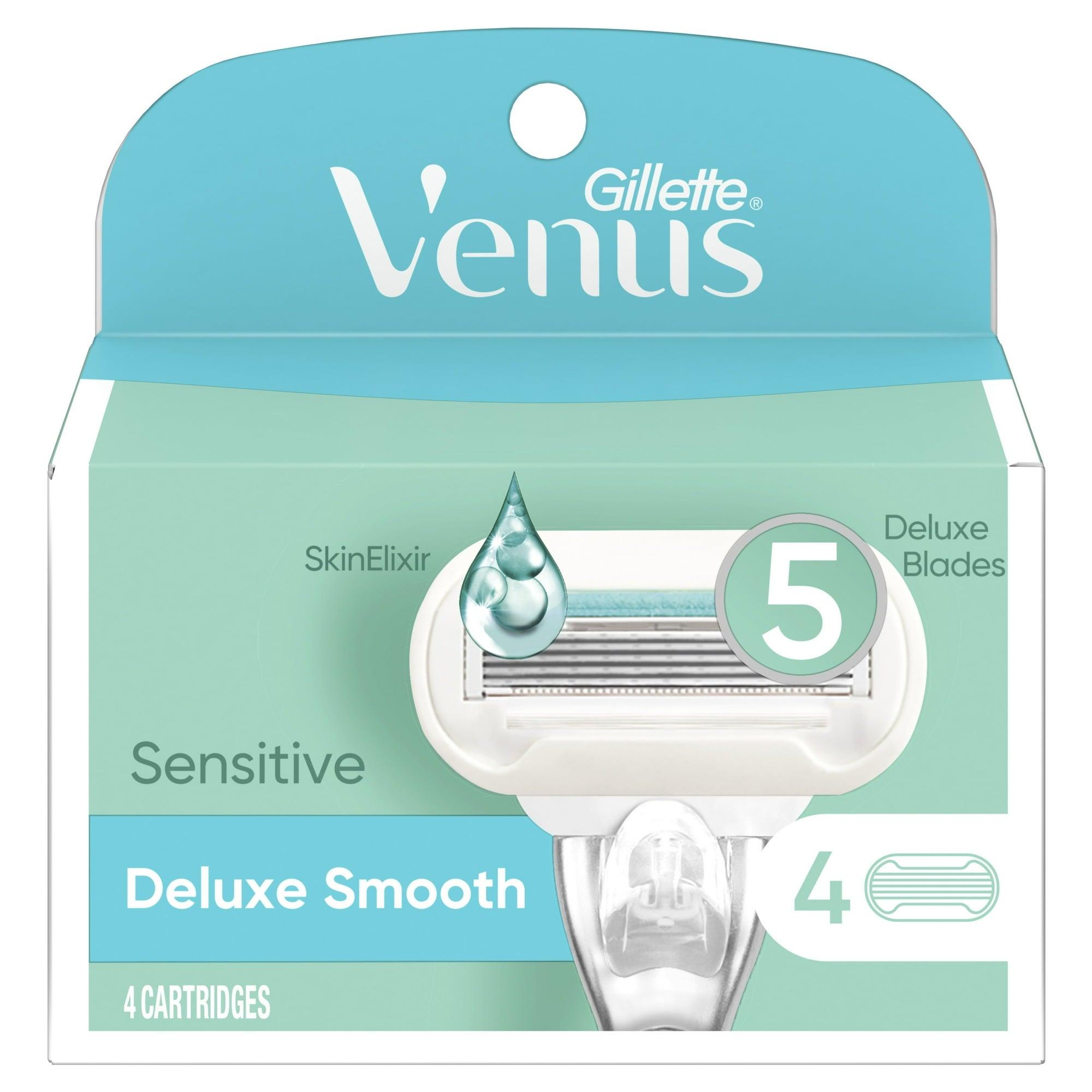 Venus Deluxe Smooth Sensitive Women's Razor Blade Refills, 4 Count - ClubOn