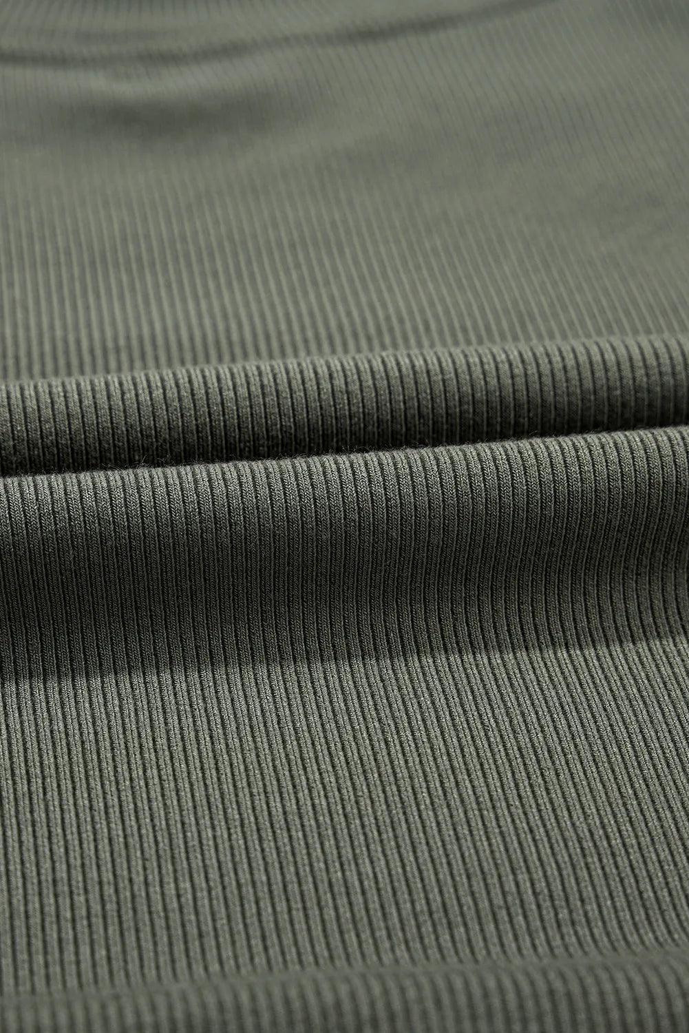 Plus Size Peplum Round Neck Long Sleeve Blouse - ClubOn