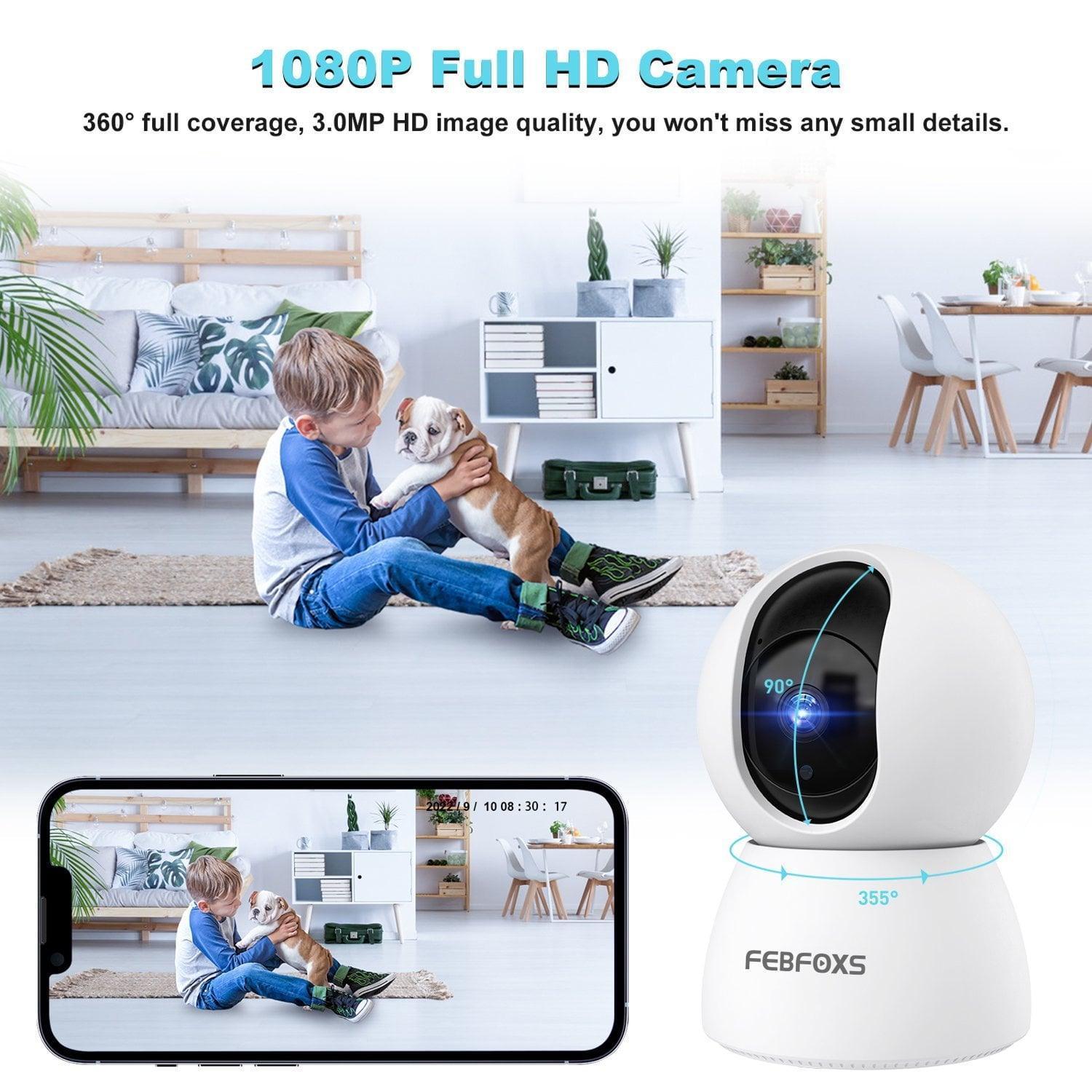FEBFOXS 1080P Baby Monitor Security Camera - Home Security Solution - ClubOn