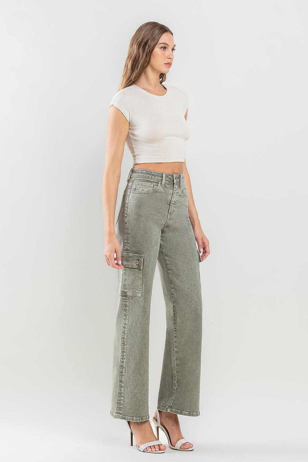 Vervet by Flying Monkey 90's Super High Rise Cargo Jeans - ClubOn