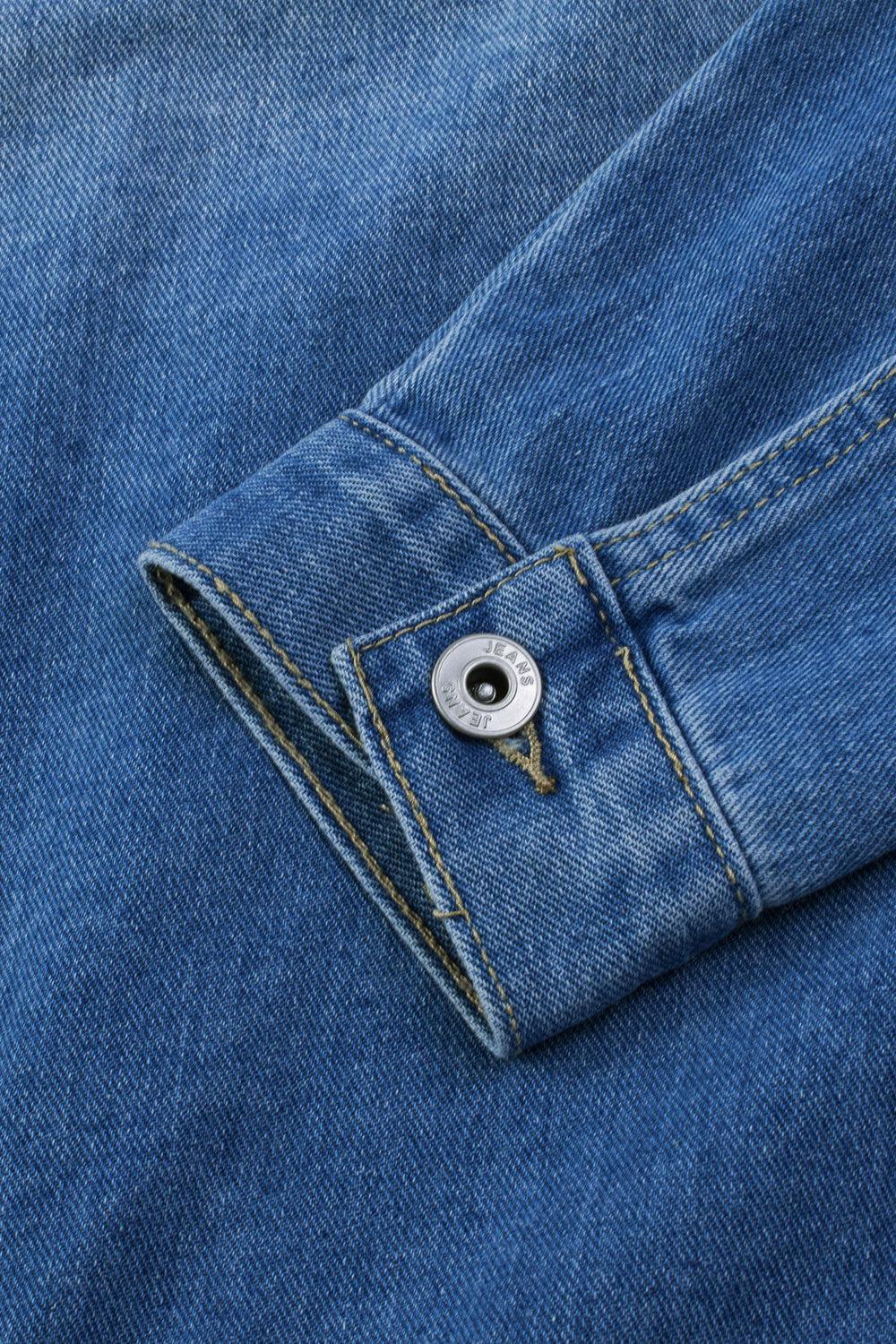 Distressed Hooded Denim Jacket - ClubOn