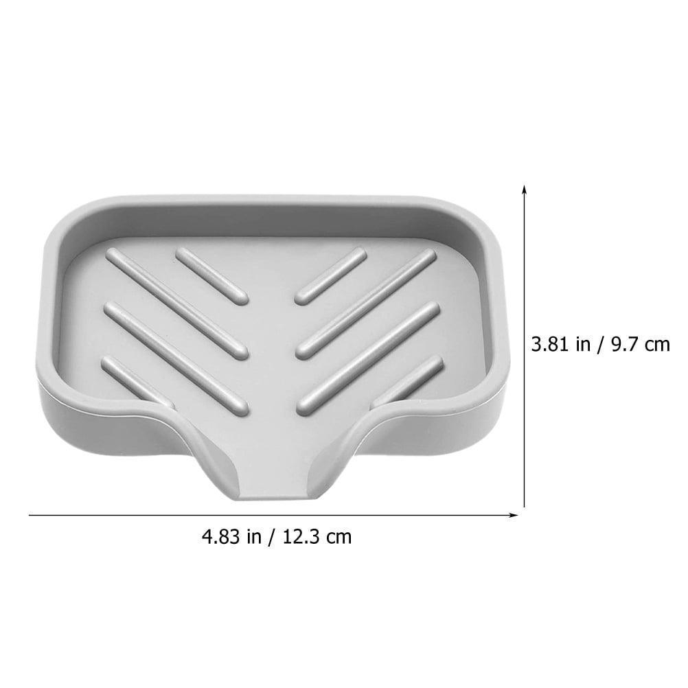 2pcs Silicone Soap Dishes, Draining Bar Soap Holders, Bathroom Countertop Soap Trays - ClubOn