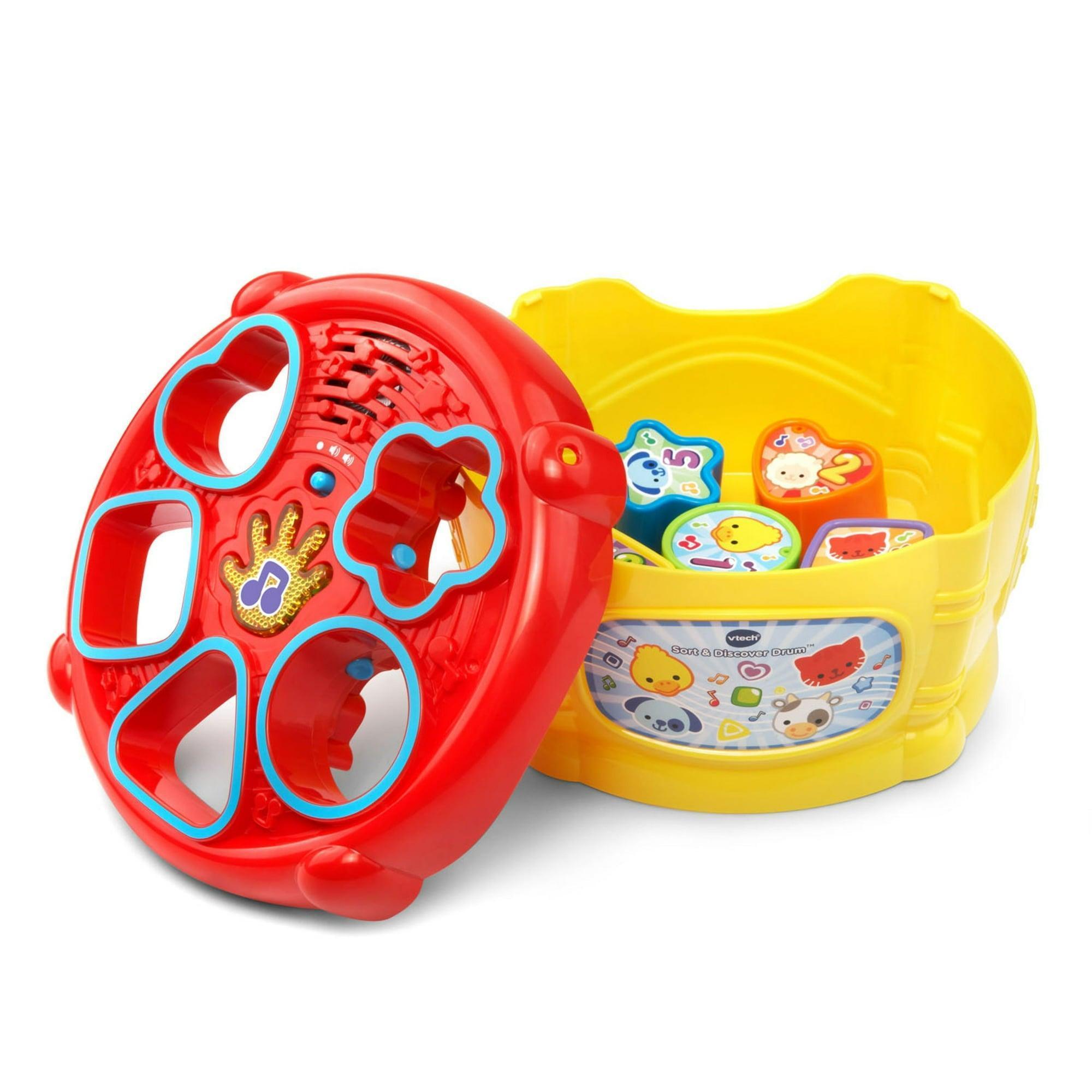 VTech Sort and Discover Drum Toy, Musical Instruments with Accessories Included, Baby and Toddler Toys - ClubOn