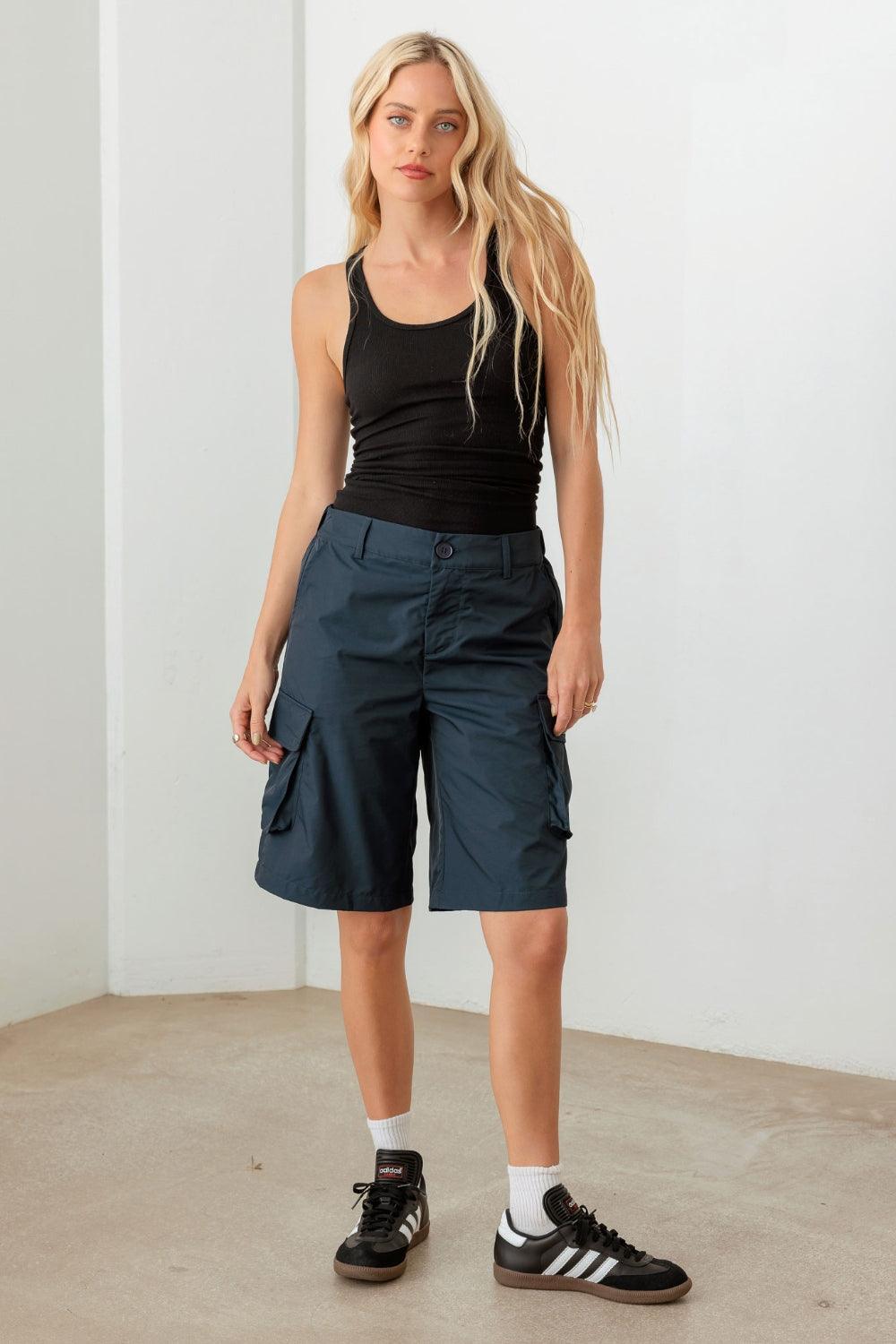 Navy Cargo Bermuda Shorts – Stylish & Practical - ClubOn