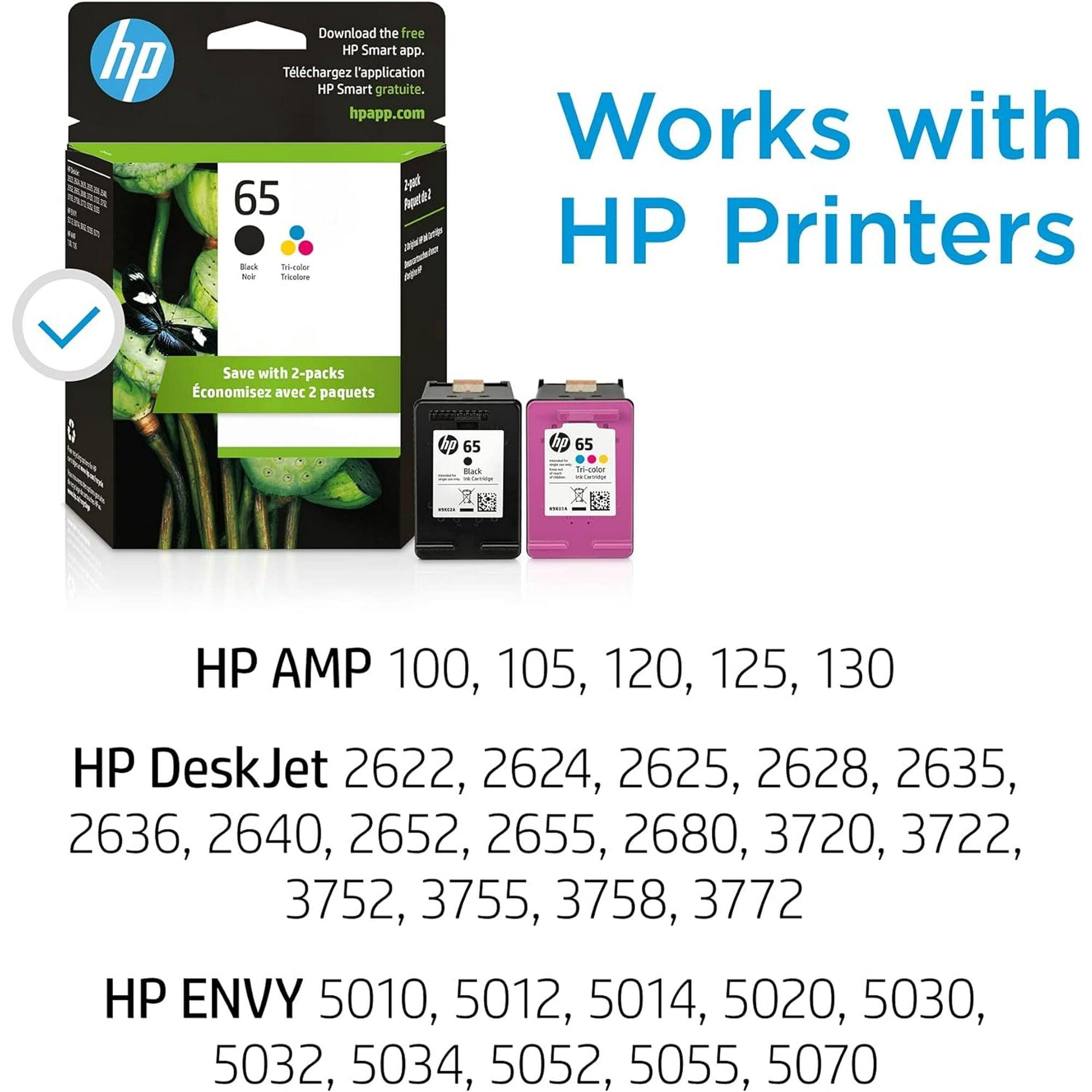 65 Ink Cartridges for HP 65 Black/Tri-color Ink (2 Pack) - T0A36AN - ClubOn