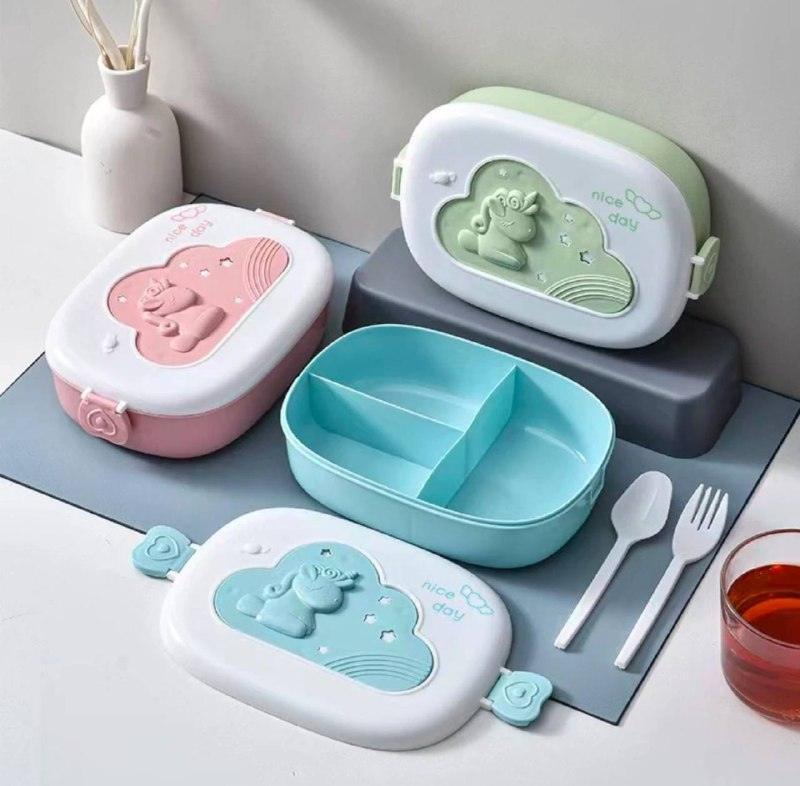 Cute Kids Bento Lunch Box with Compartments - Microwave Safe - ClubOn