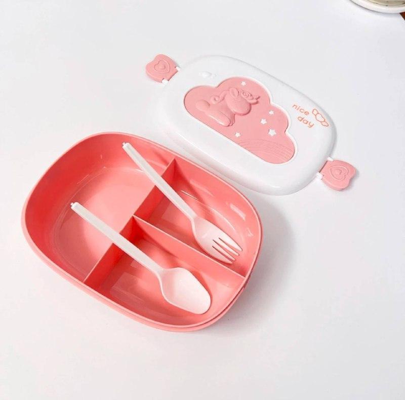 Cute Kids Bento Lunch Box with Compartments - Microwave Safe - ClubOn