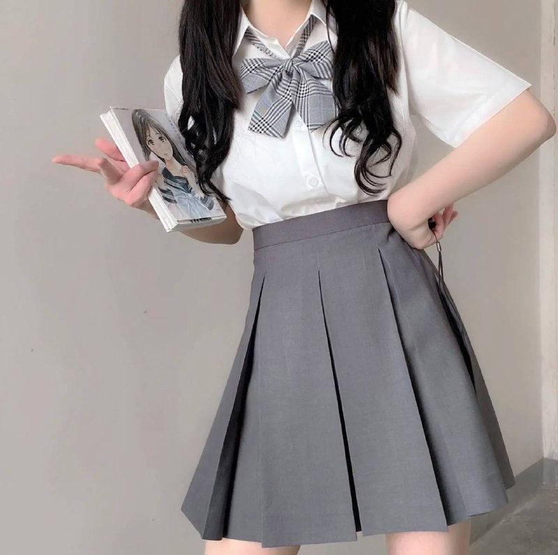JK Uniform Eight-Box Pleated Skirt – College Style - ClubOn
