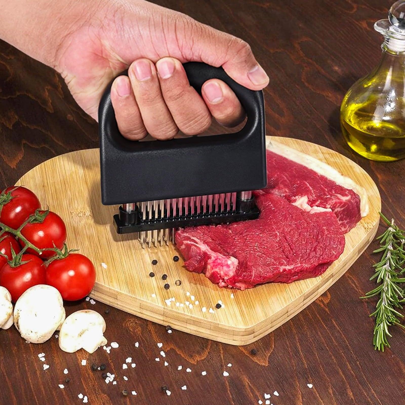 Bundlepro Black Plastic Meat Tenderizer – 48 Stainless Steel Needle Blades - ClubOn