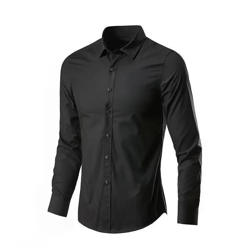 Men's Elastic Wrinkle-Free Shirt - Business Casual Style - ClubOn
