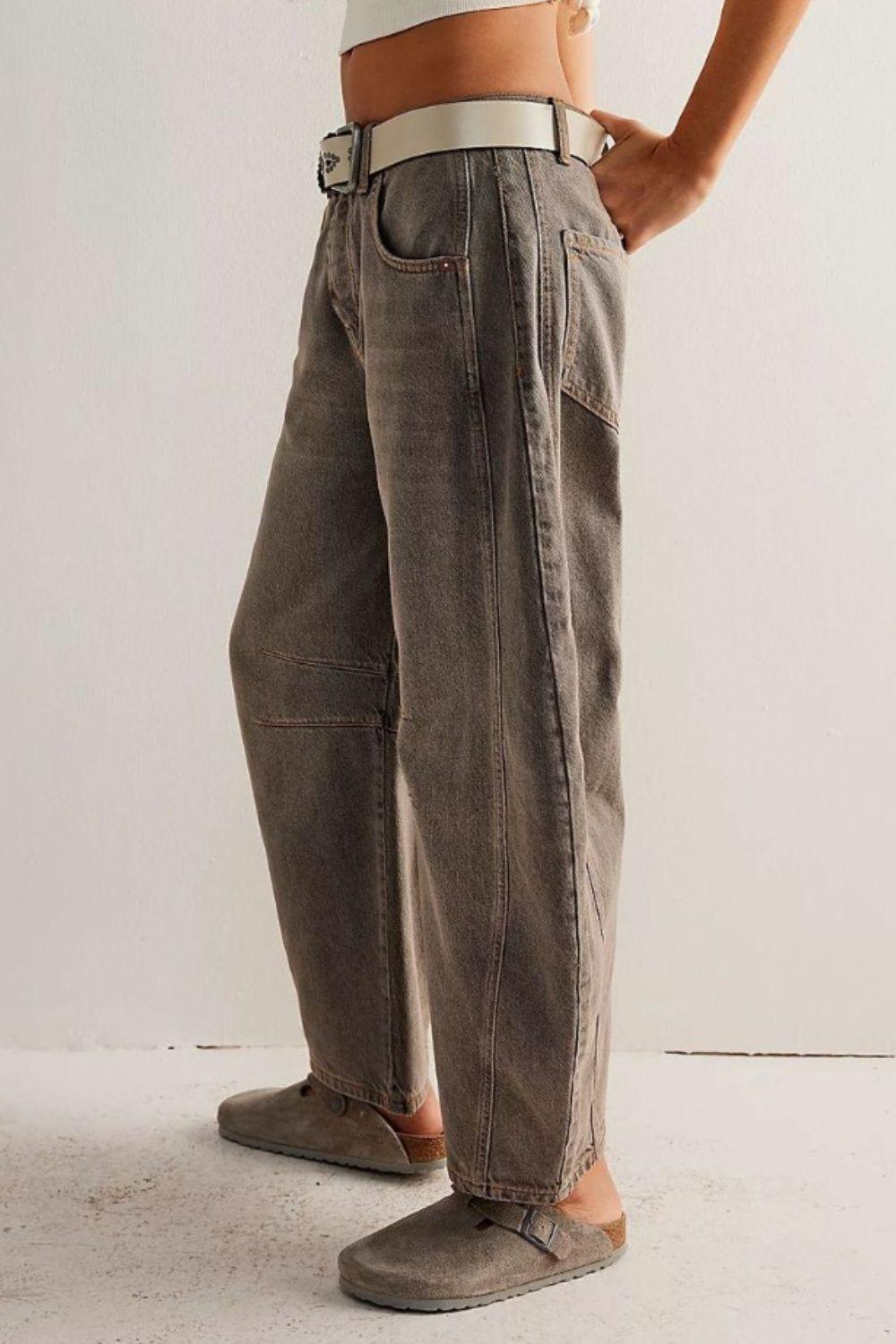 Wide Leg Jeans with Pockets - ClubOn