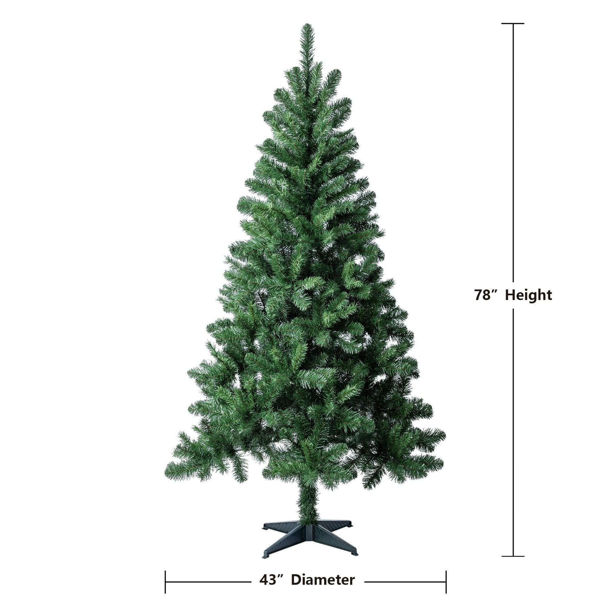 6.5 ft Un-Lit Jackson Spruce Artificial Christmas Tree with Stand, by Holiday Time - ClubOn