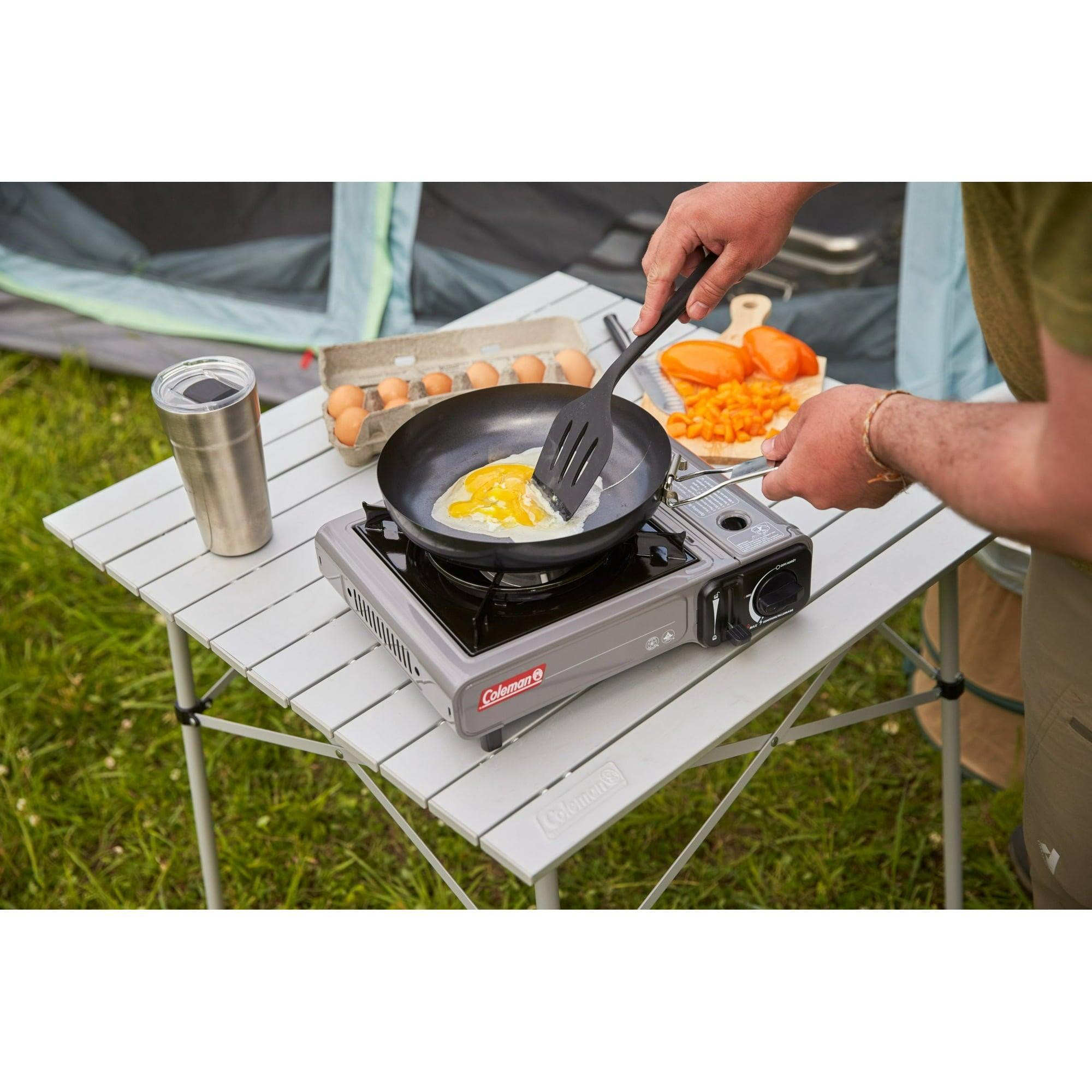 Coleman Tabletop Portable Butane Gas Camping Stove, 1 Burner, Gray - ClubOn