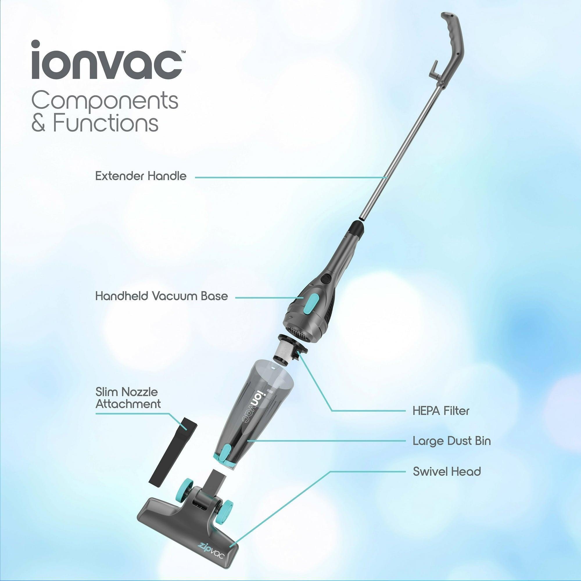 Ionvac ZipVac, 3-in-1 Corded Upright/Handheld Floor & Carpet Vacuum Cleaner | Powerful & Versatile - ClubOn