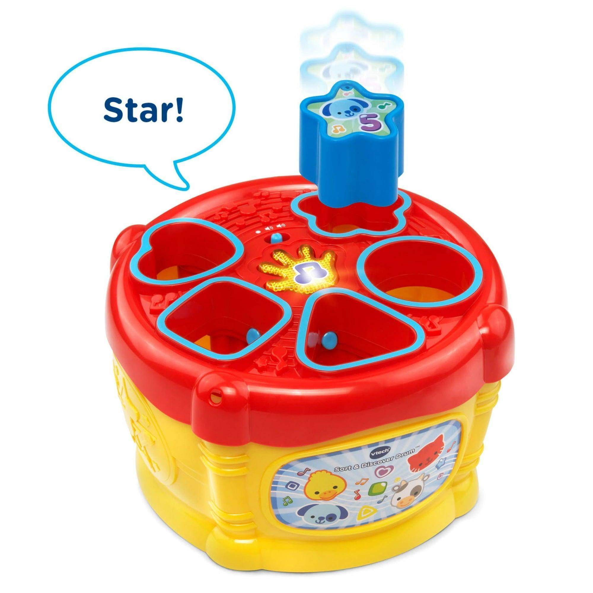 VTech Sort and Discover Drum Toy, Musical Instruments with Accessories Included, Baby and Toddler Toys - ClubOn