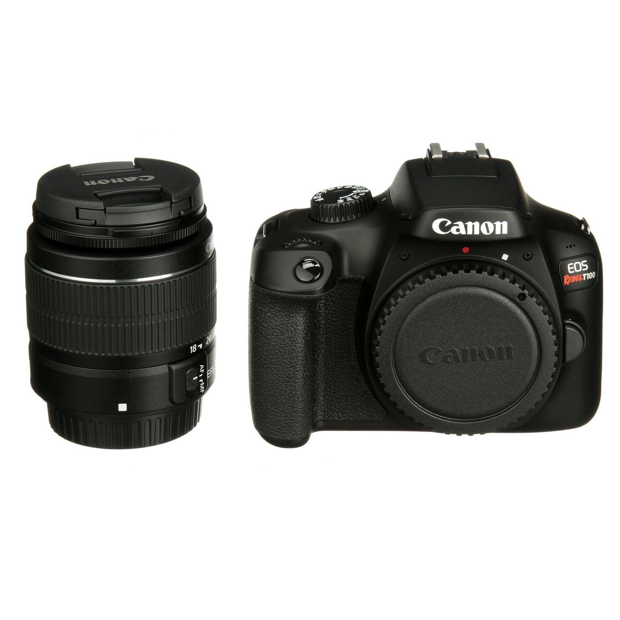 Canon EOS Rebel T100 Digital SLR Camera with 18-55mm Lens Kit, 18MP Sensor, Wi-Fi, 32GB Memory Card - ClubOn