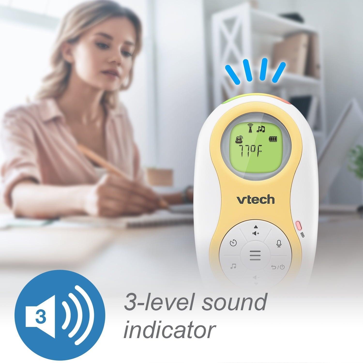 VTech DM1215 Enhanced Range Digital Audio Monitor with Dual Unit Rechargeable Battery & Night Light - ClubOn