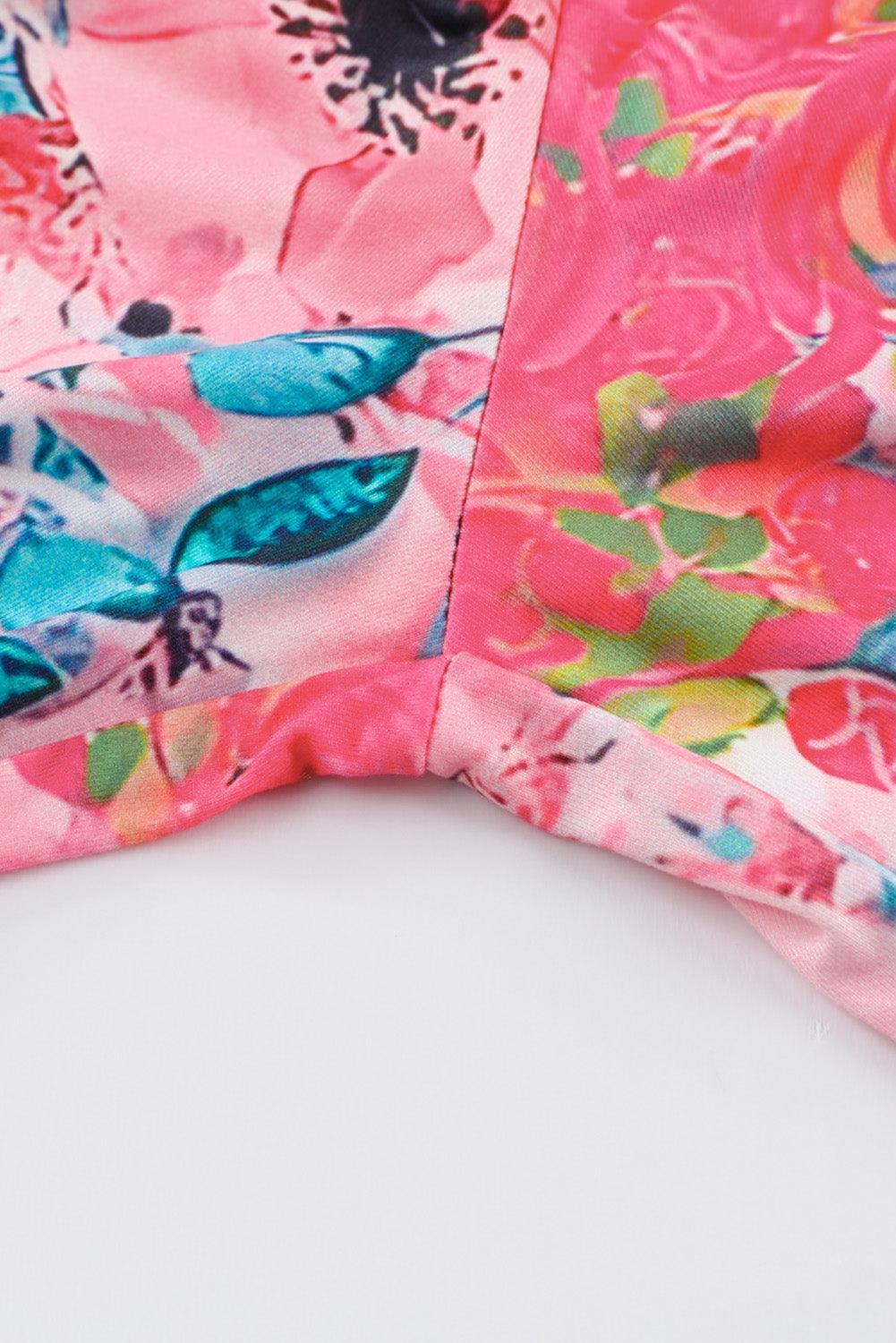 Printed Square Neck Wide Strap Jumpsuit - ClubOn