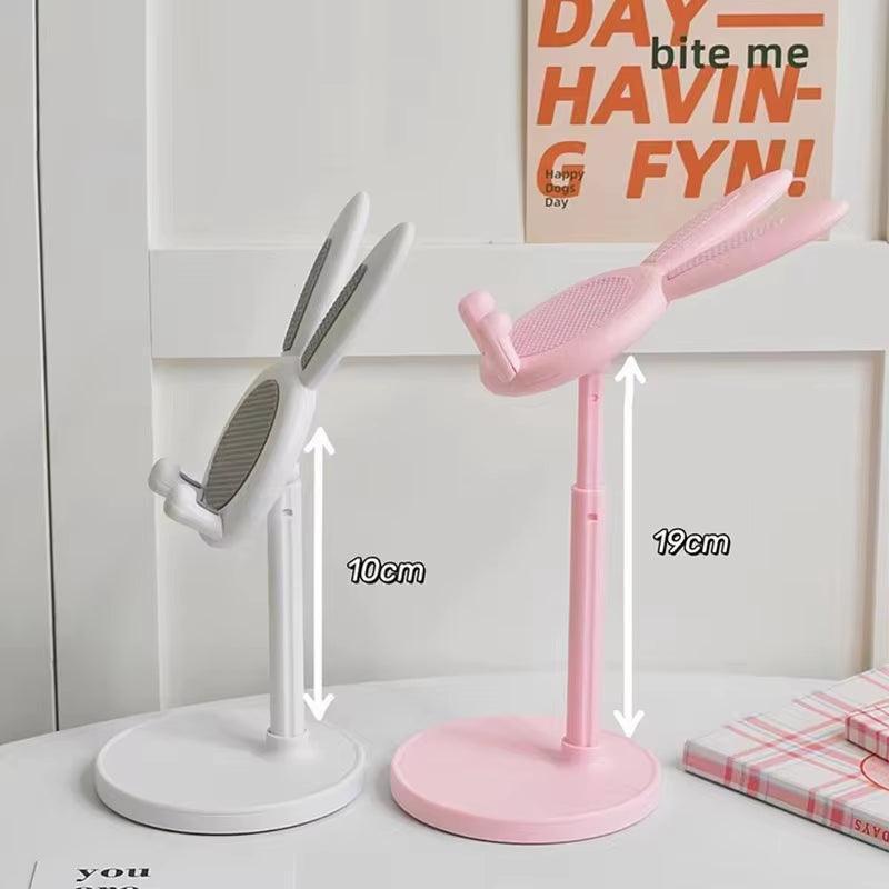 Pink Rabbit Phone Stand - Adjustable Desktop Holder - ClubOn