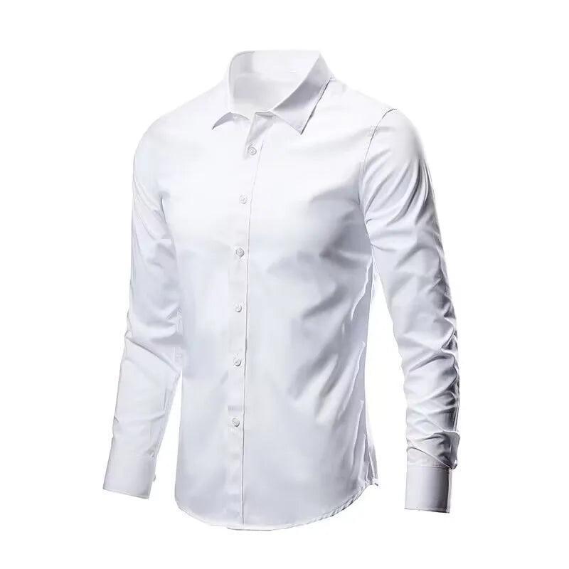 Men's Elastic Wrinkle-Free Shirt - Business Casual Style - ClubOn