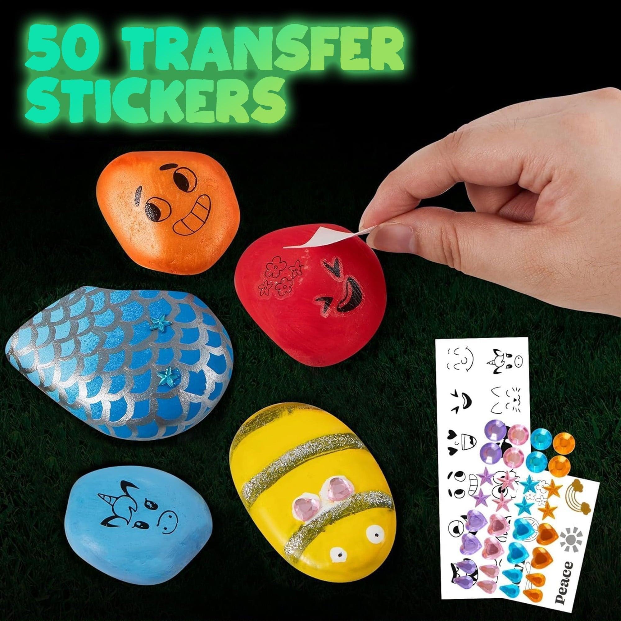 SYNCFUN Glow in the Dark Rock Painting Arts and Crafts Kit, Creative Fun for Kids Ages 6+ - ClubOn