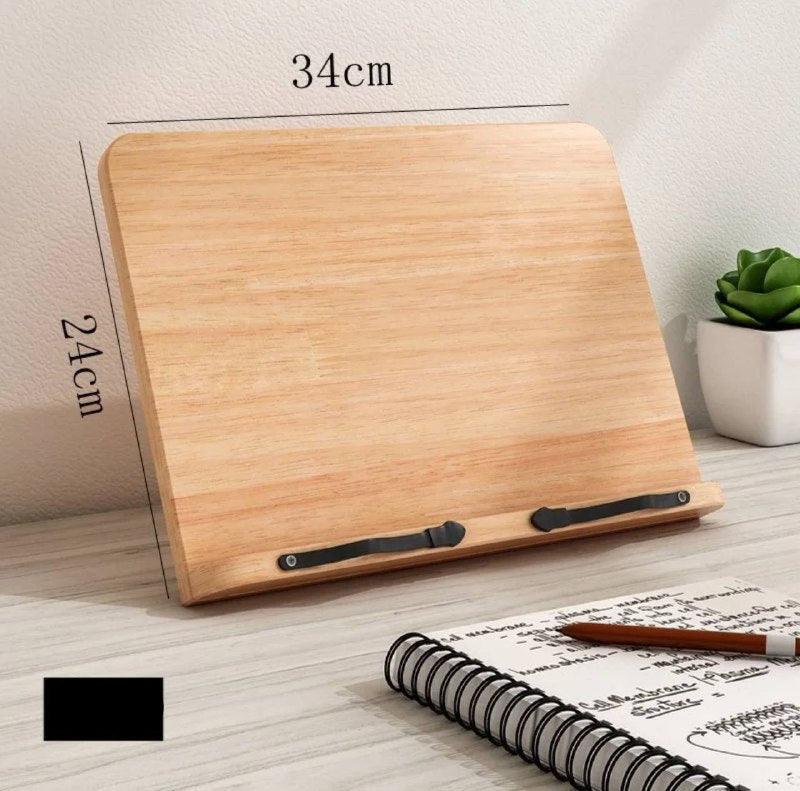 Wooden Reading Stand & Computer Stand – Adjustable Bookshelf - ClubOn