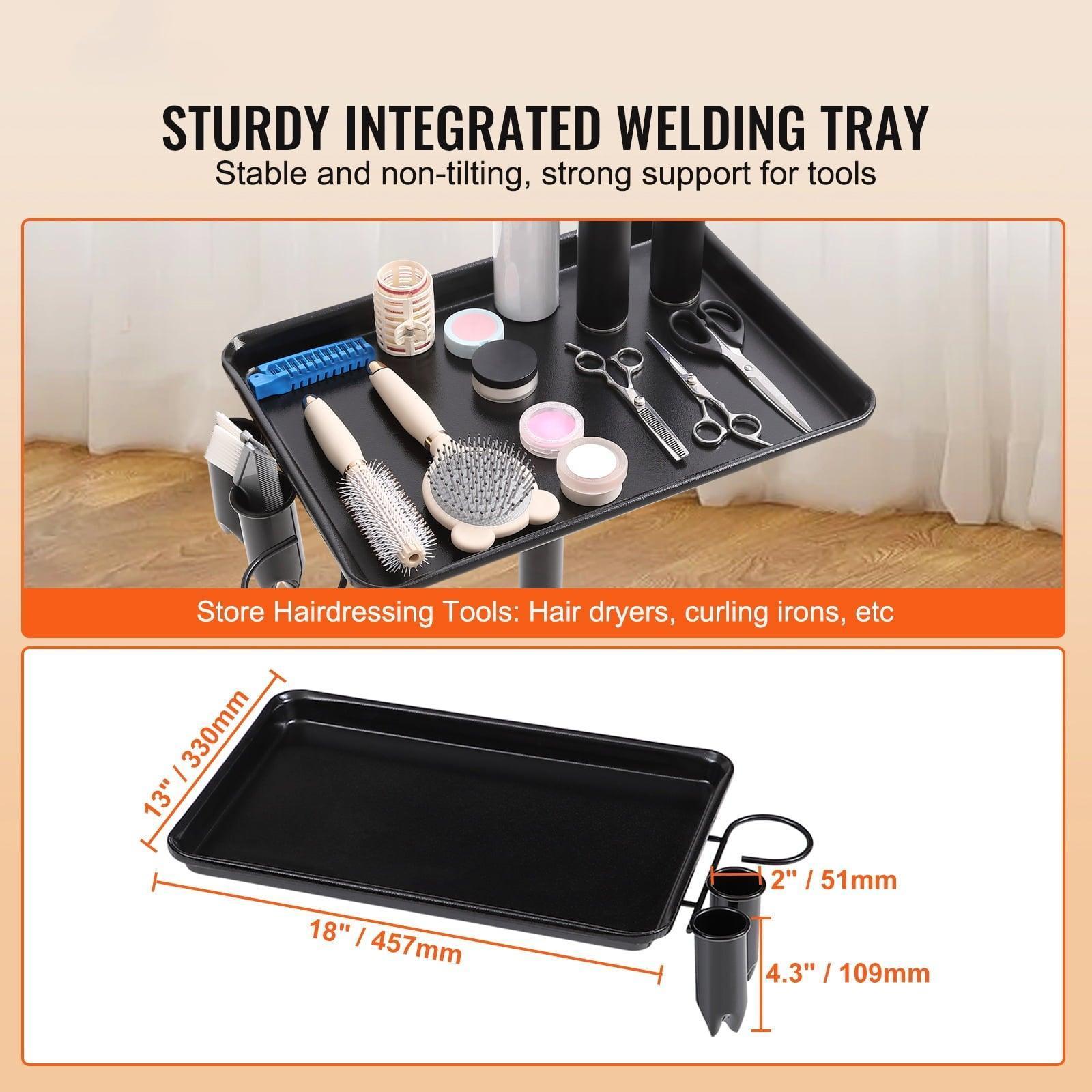 SKYSHALO Adjustable Rolling Salon Tray Cart, 30