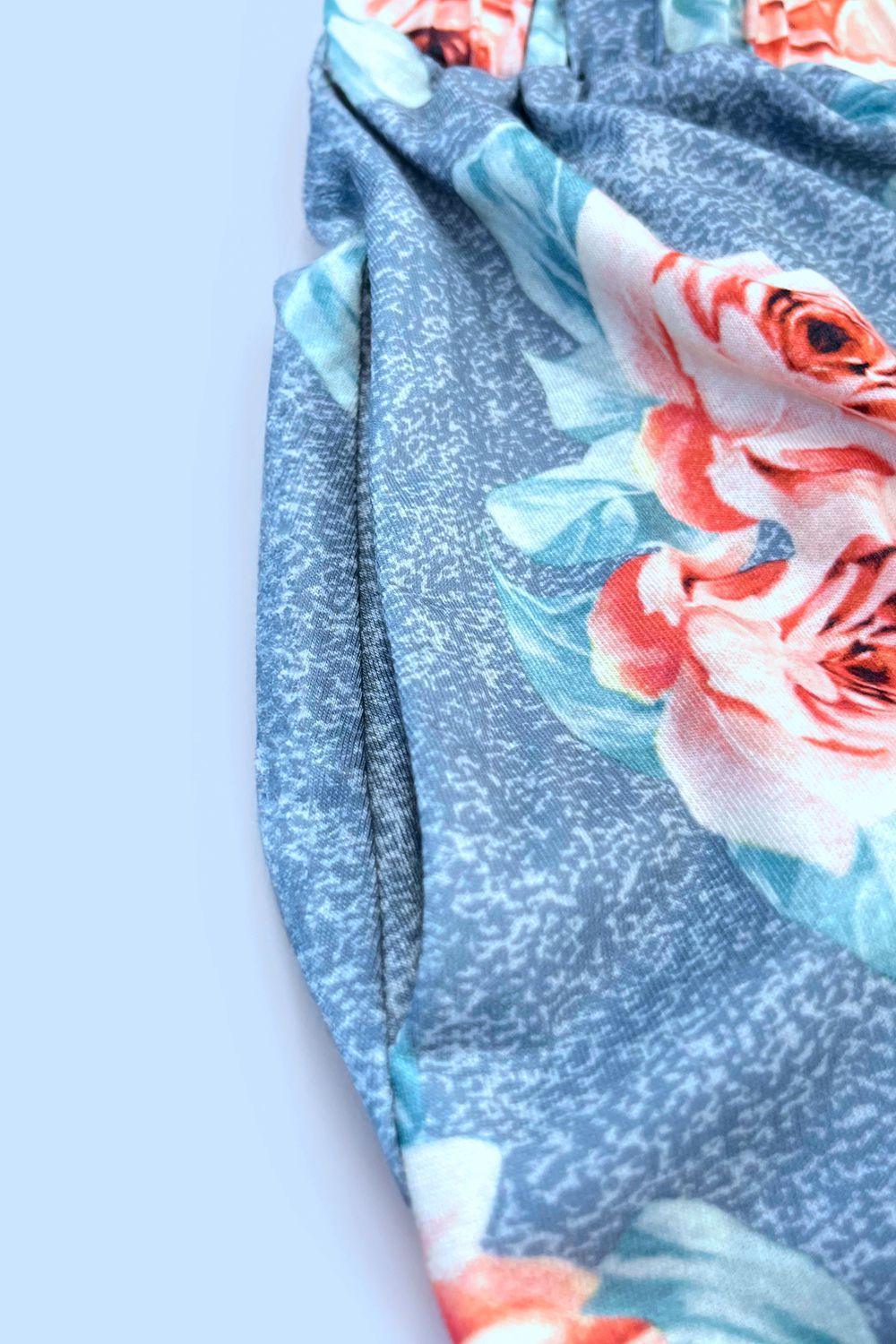 Double Take Printed Scoop Neck Sleeveless Buttoned Magic Dress with Pockets - ClubOn