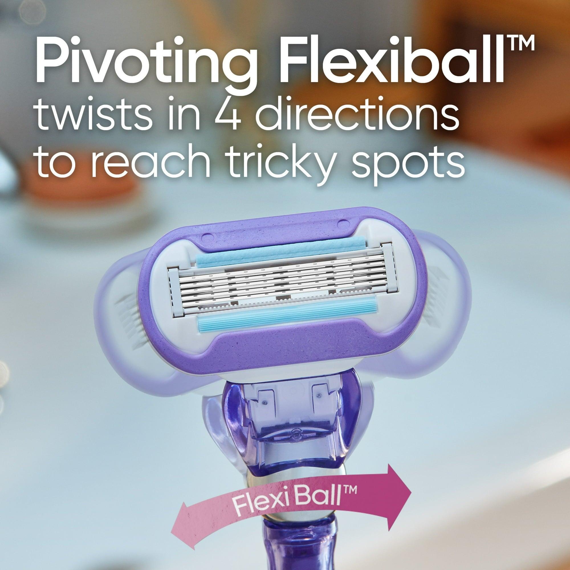 Venus Deluxe Smooth Swirl Razor for Women, 5 Blades, Handle + 2 Refills, Purple - ClubOn