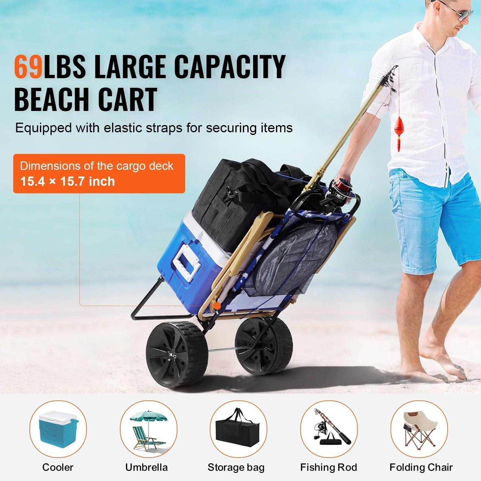 SKYSHALO Beach Cart with Large 10