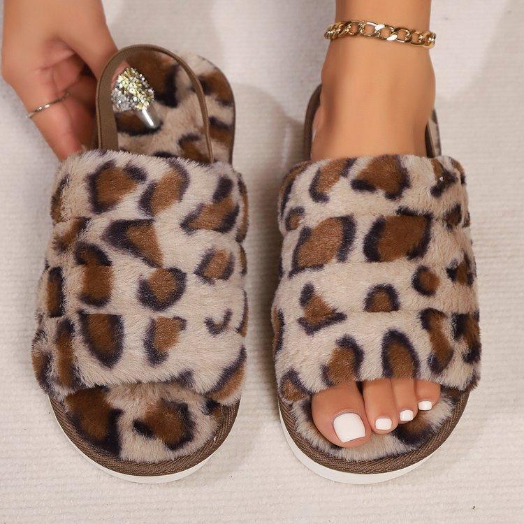 Leopard Open Toe Slippers - ClubOn