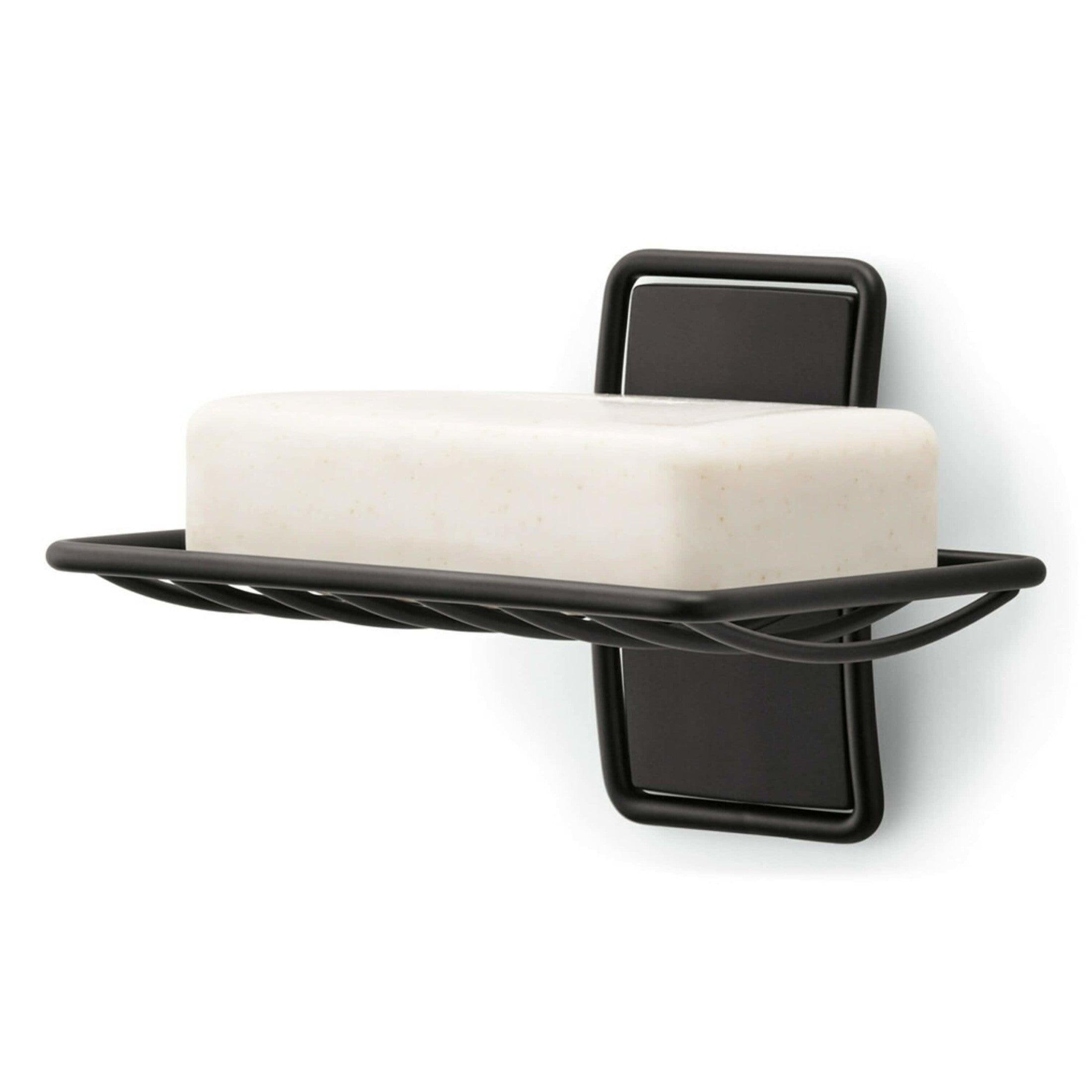 Command Bath Soap Dish, Matte Black, Bathroom Organization, Rust Resistant - ClubOn