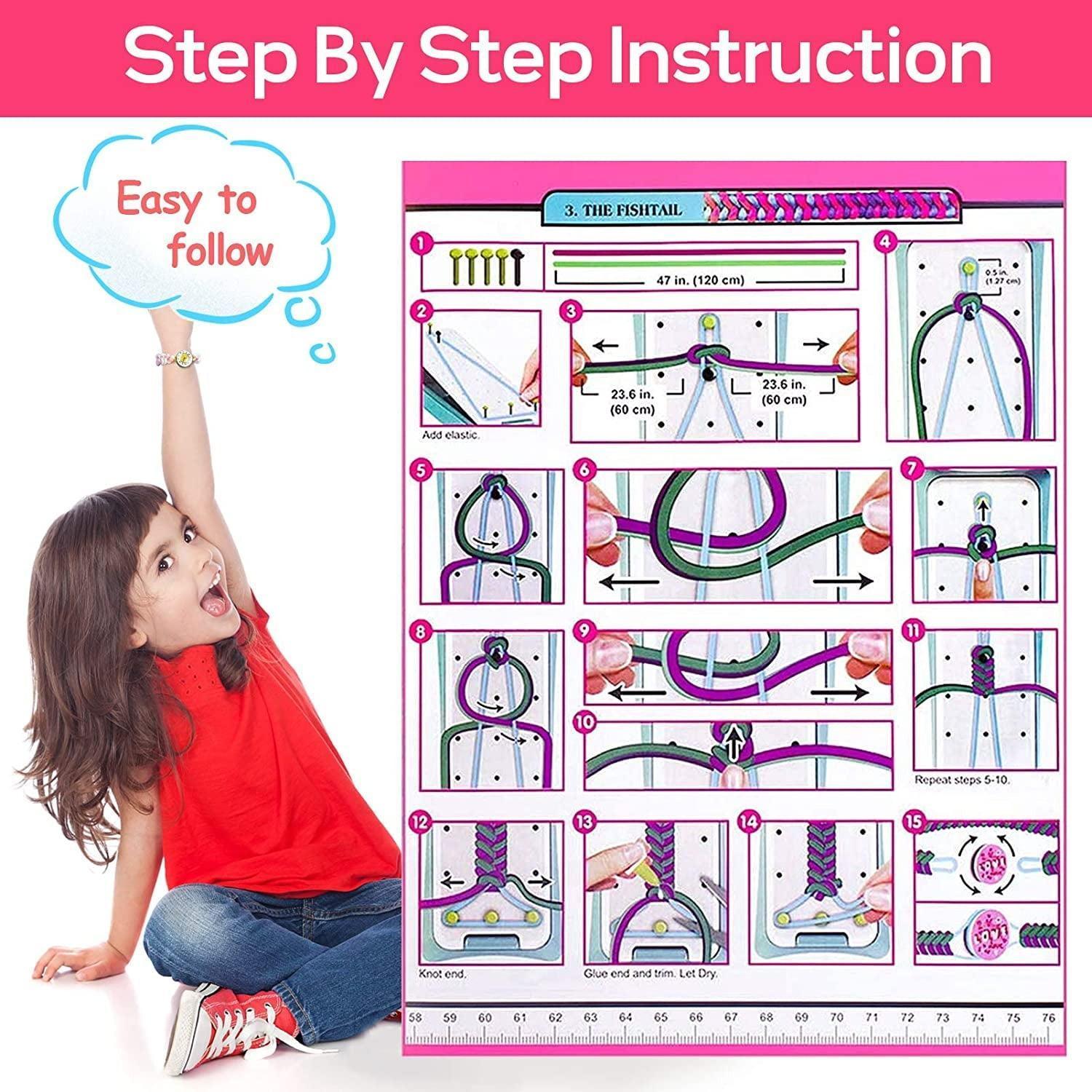 Friendship Bracelet Making Kit, DIY Craft Toys for Teen Girls, Arts & Crafts Activity Set, Gifts for Ages 6-12 - ClubOn