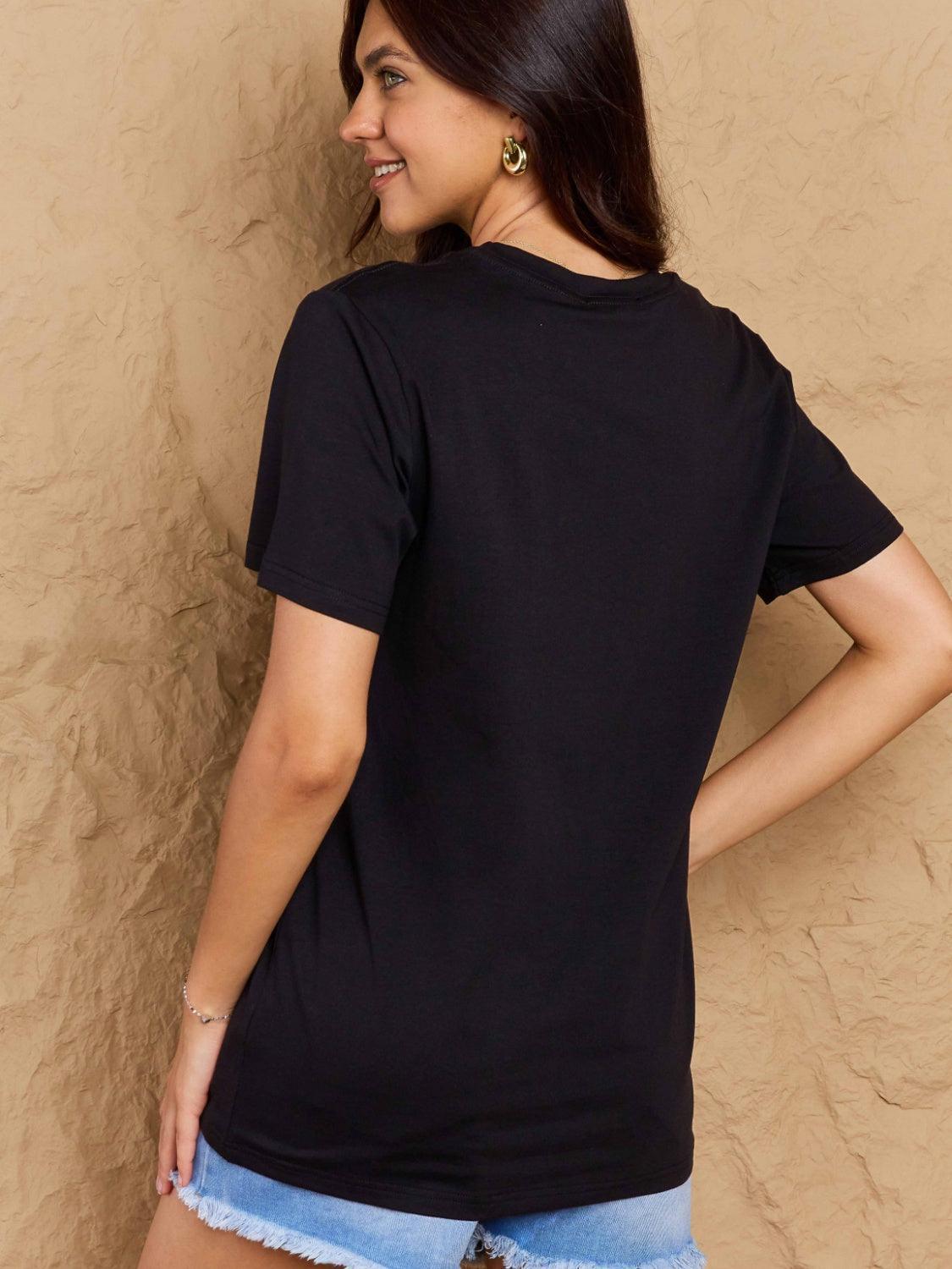 Full Size Round Neck Short Sleeve T-Shirt - ClubOn