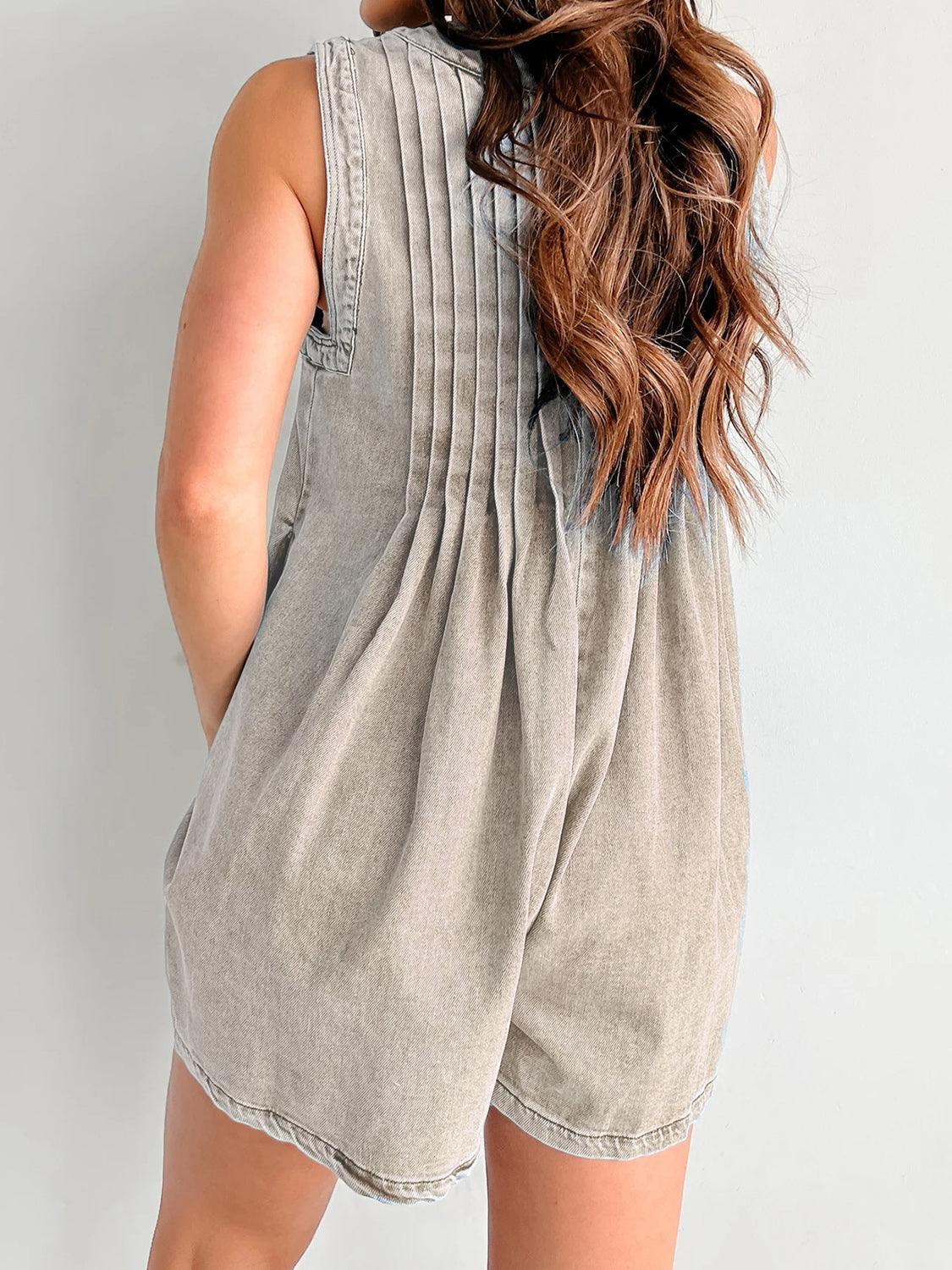 Tied Romper with Pockets - ClubOn