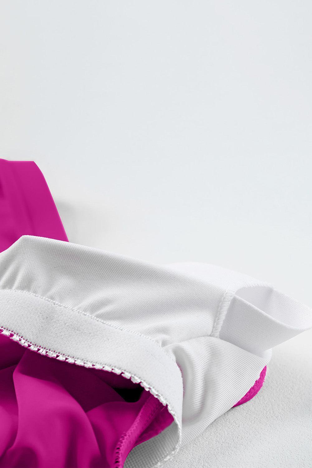 Ruched Slit Tankini Set - ClubOn