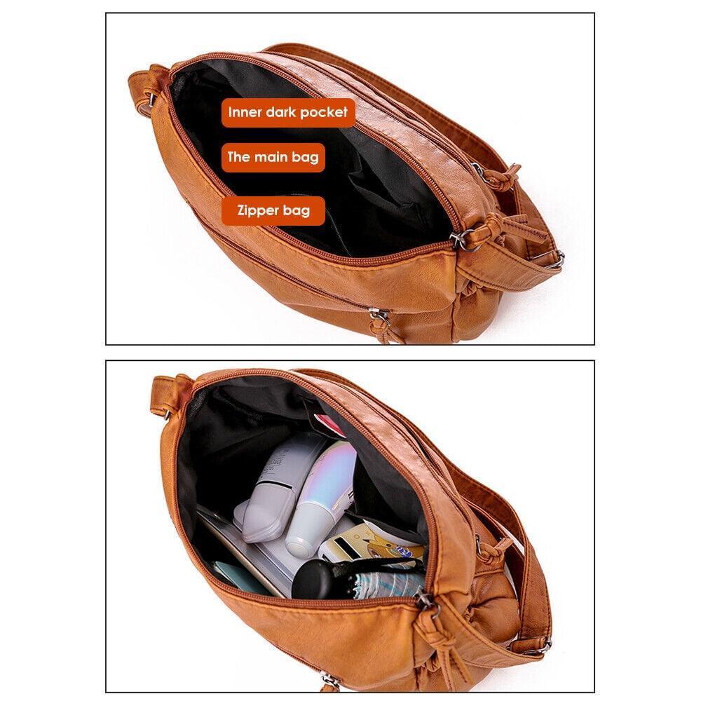 JLLOM Purses Handbags for Women, Vintage Crossbody Shoulder Bag, Soft PU Leather, Lightweight - ClubOn