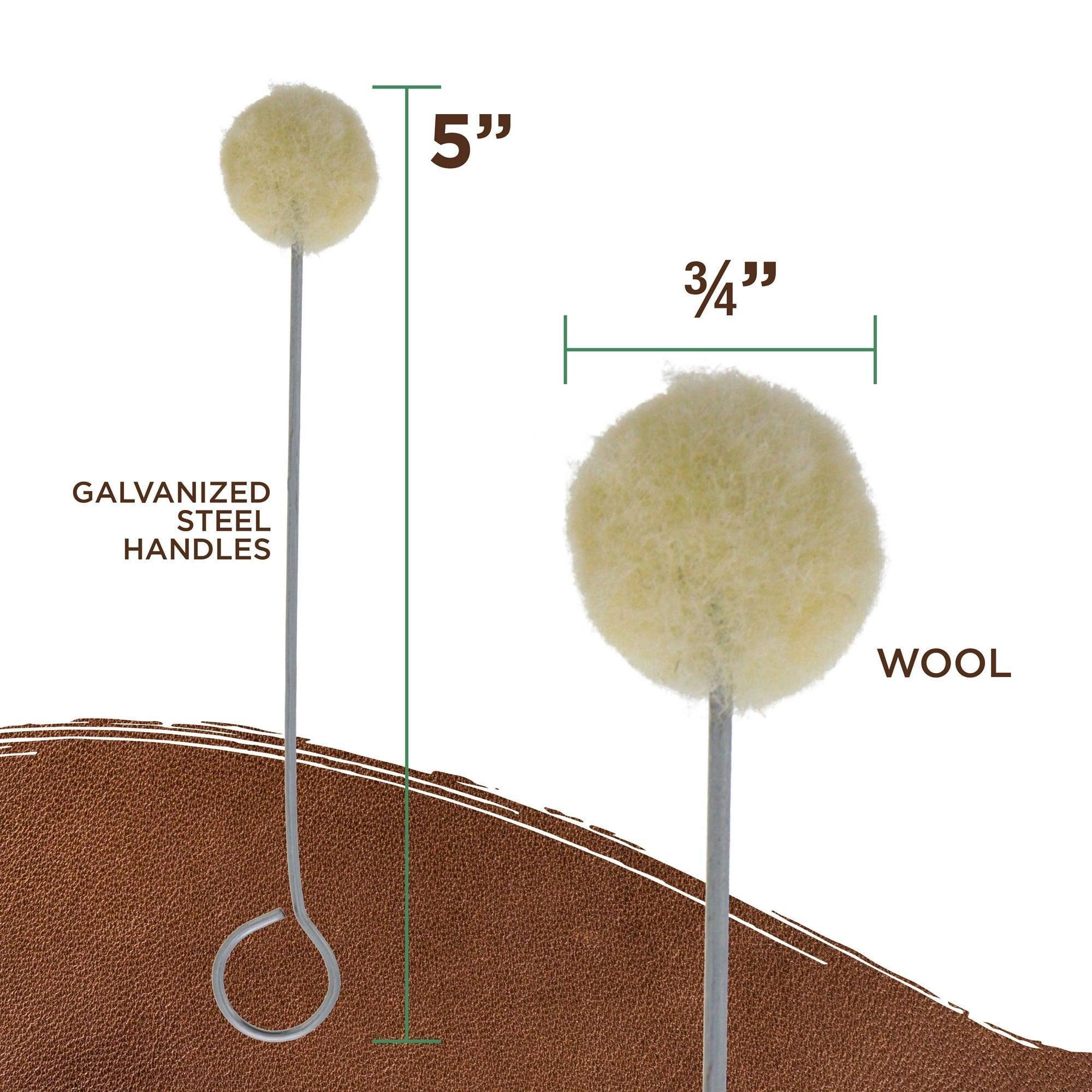 U.S. Art Supply Wool Daubers Ball Brush (Pack of 100), Applicator for Leather Dye, Staining, Crafting, Shoe Polish & More - ClubOn