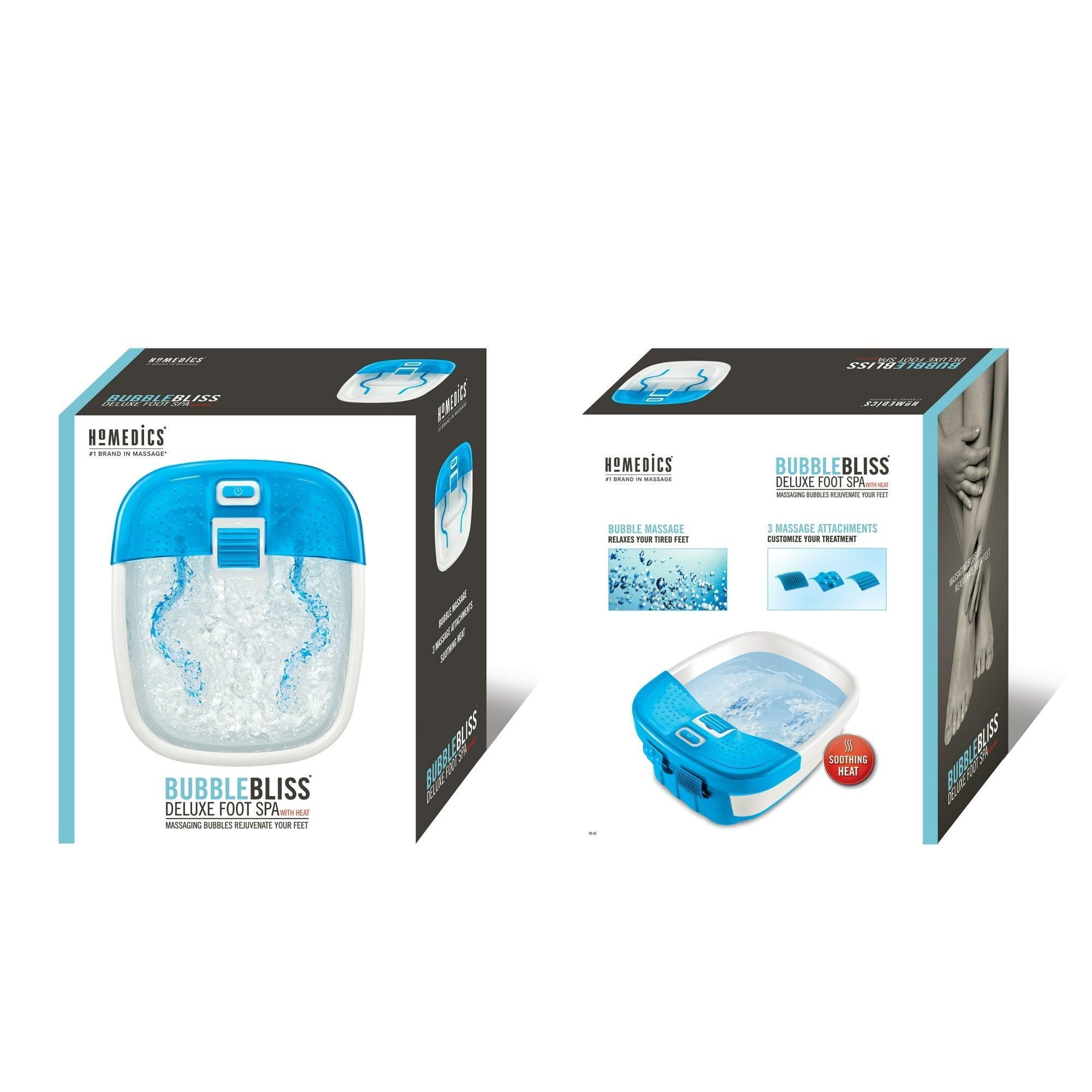 Homedics Bubble Bliss® Deluxe Foot Spa - Massaging Bubbles, Blue - ClubOn