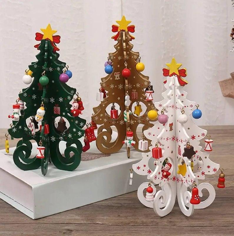 Children's Handmade DIY Stereo Wooden Christmas Tree Decoration - ClubOn